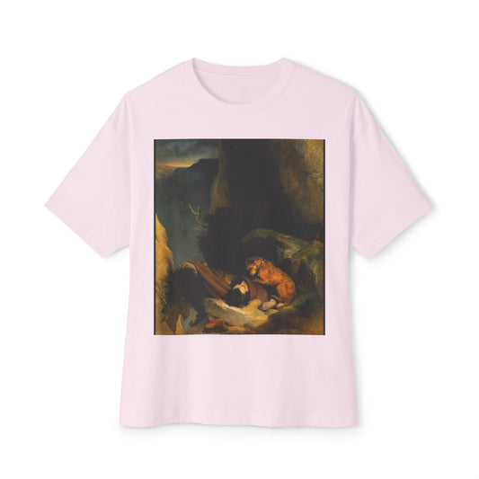 Artistic Vintage Painting Tee — Baroque Landscape Print