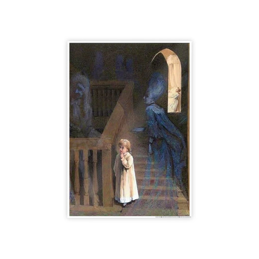 Victorian Ghost Child Poster — Vintage Haunting Art Print