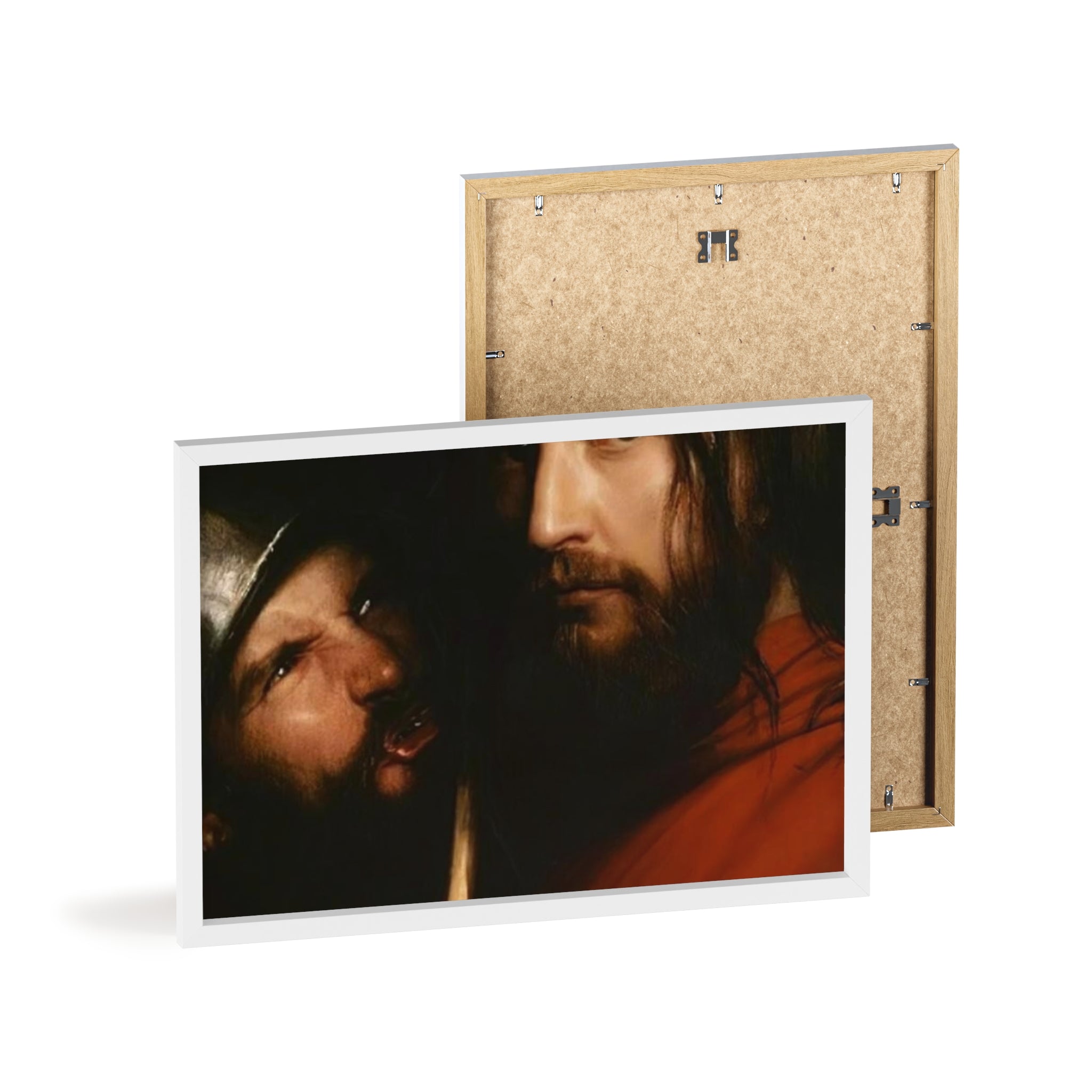 Framed Religious Art Poster — Jesus with Crown of Thorns Wall Print