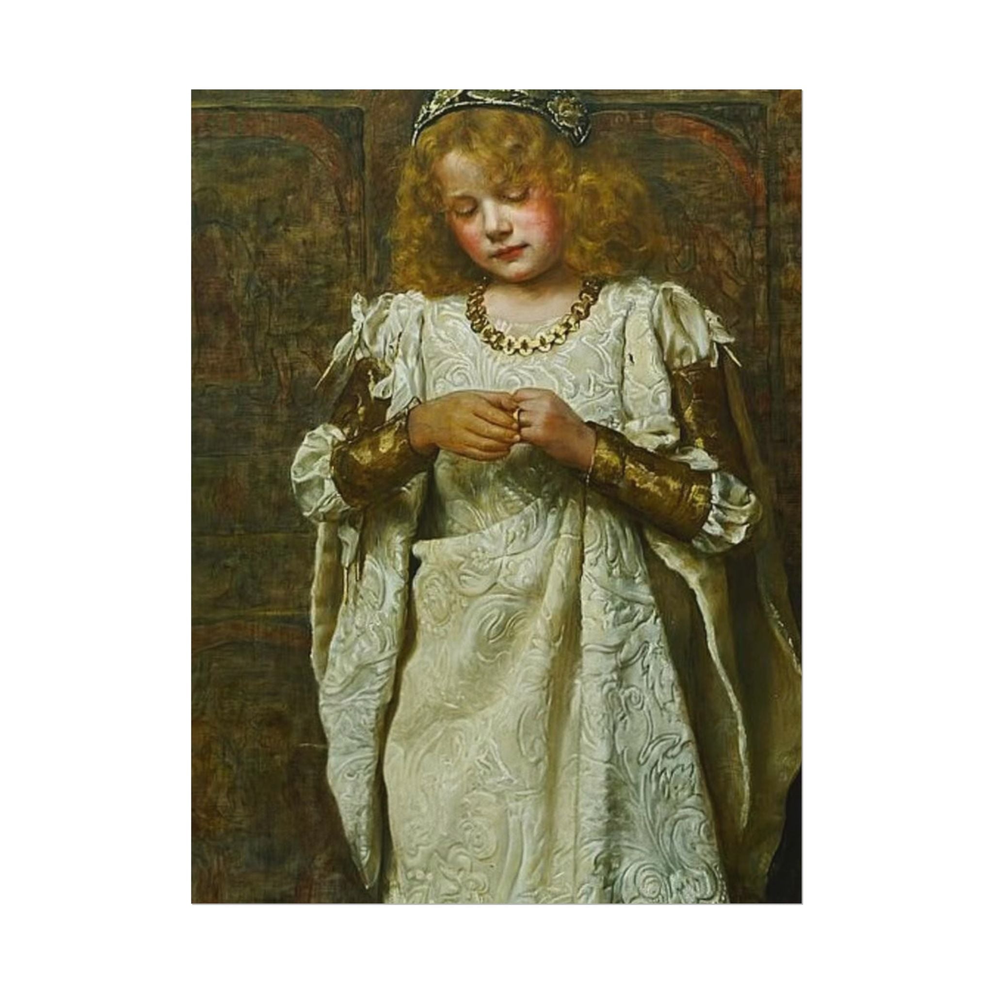 Vintage Watercolor Matte Poster — Victorian Girl Art Print