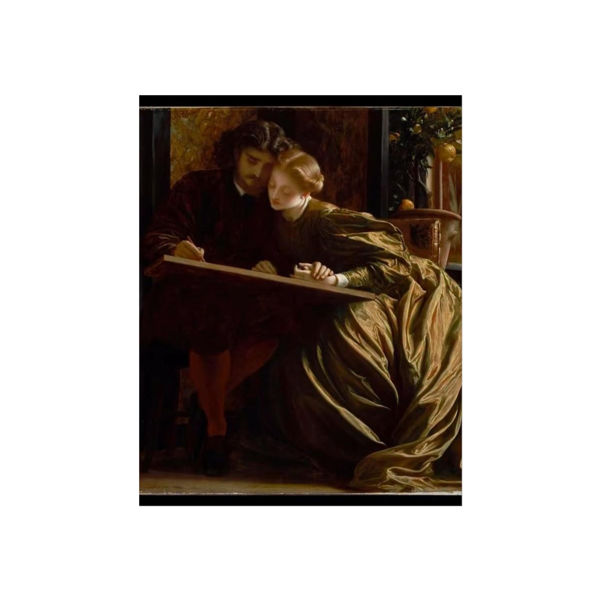 Fine Art Poster — Victorian Lovers Painting Wall Art Print
