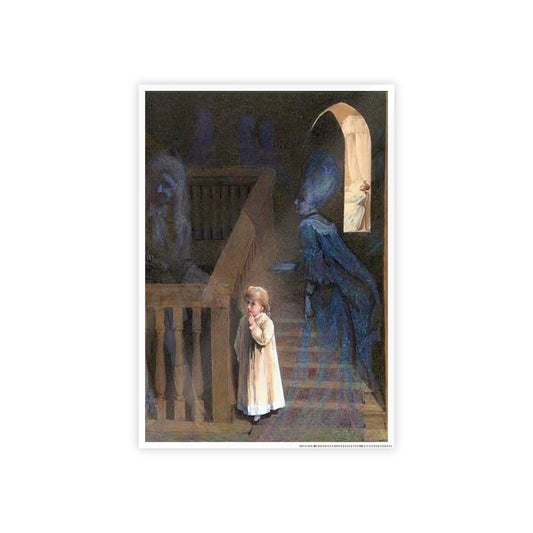 Victorian Ghost Child Poster — Vintage Haunting Art Print