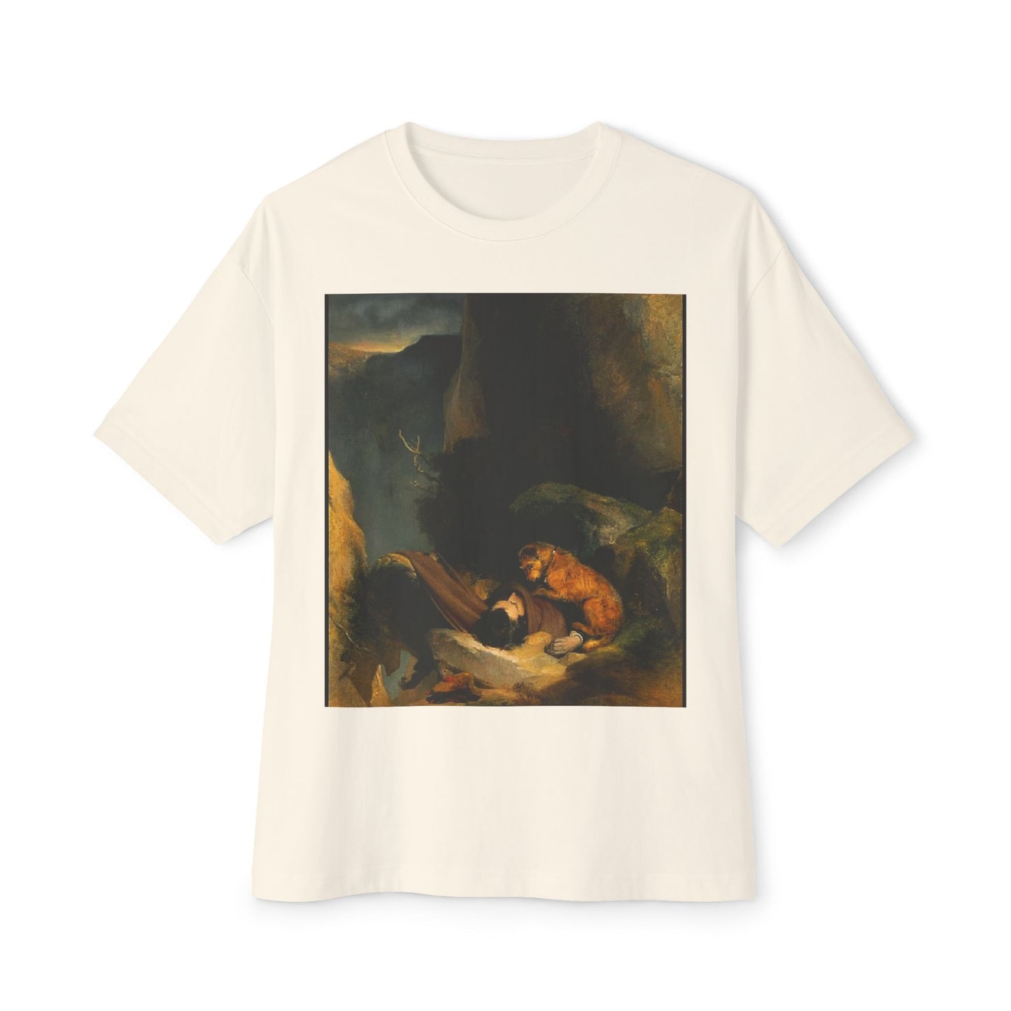 Artistic Vintage Painting Tee — Baroque Landscape Print