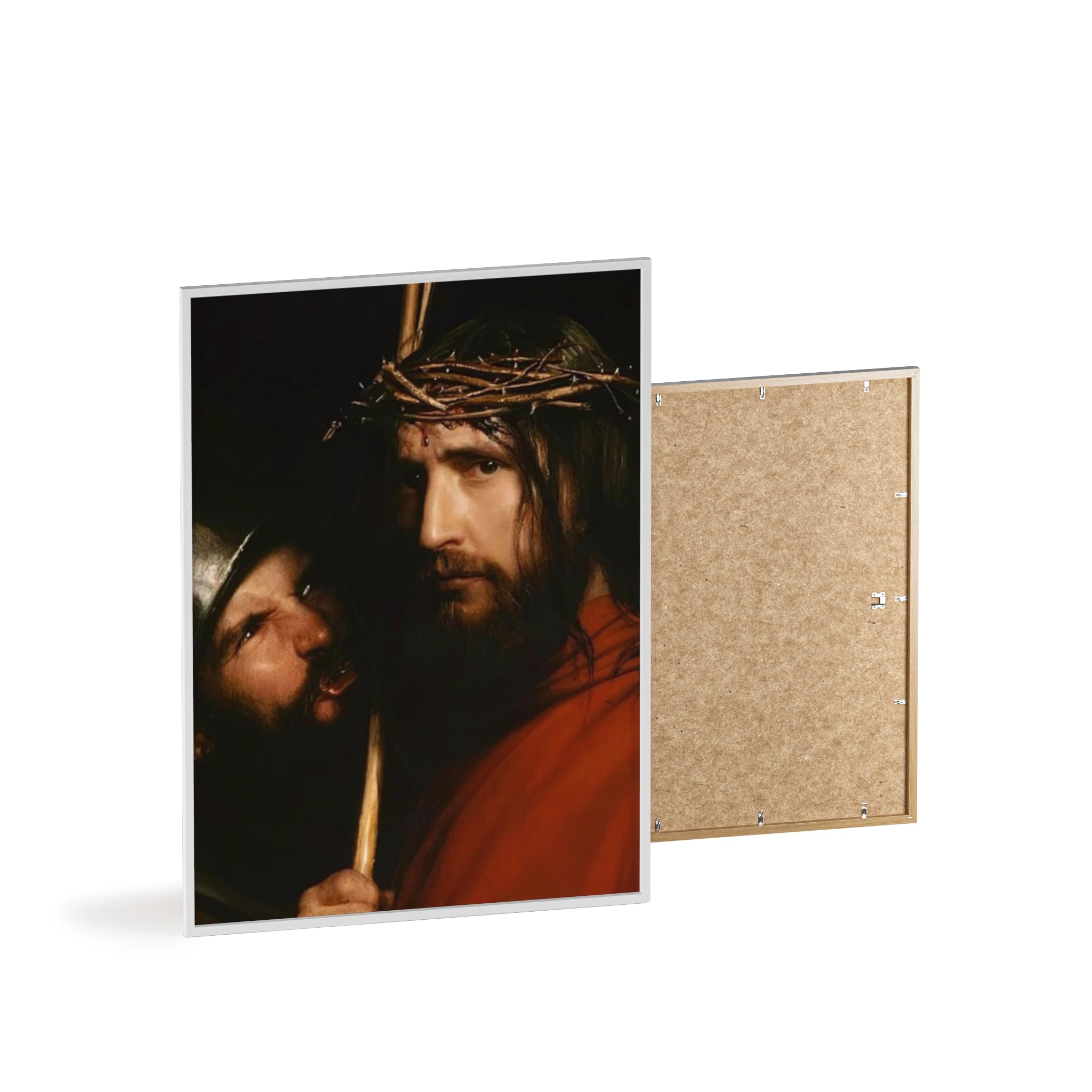 Framed Religious Art Poster — Jesus with Crown of Thorns Wall Print