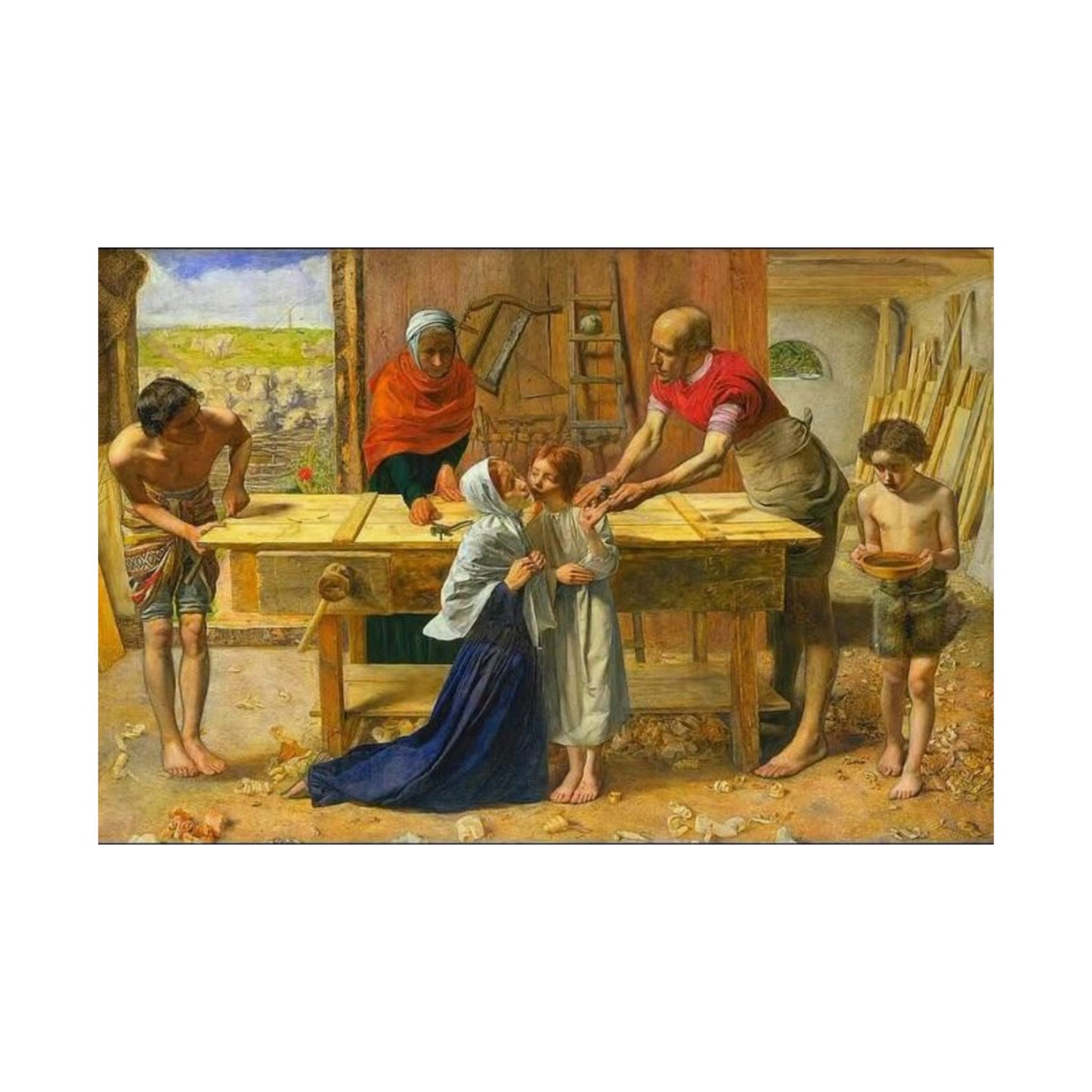 Satin Poster — Victorian Carpenter Family Art Print (210gsm)