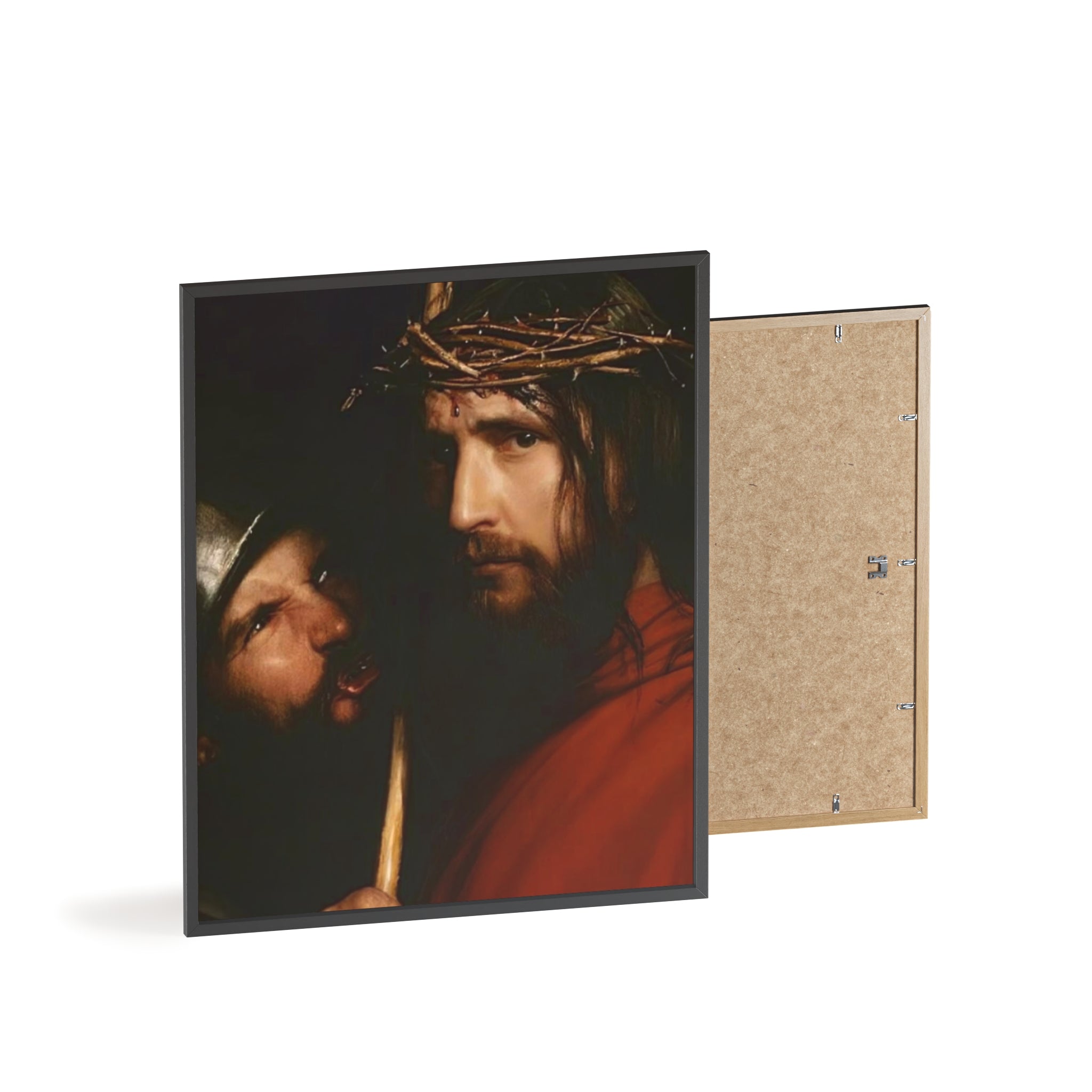 Framed Religious Art Poster — Jesus with Crown of Thorns Wall Print