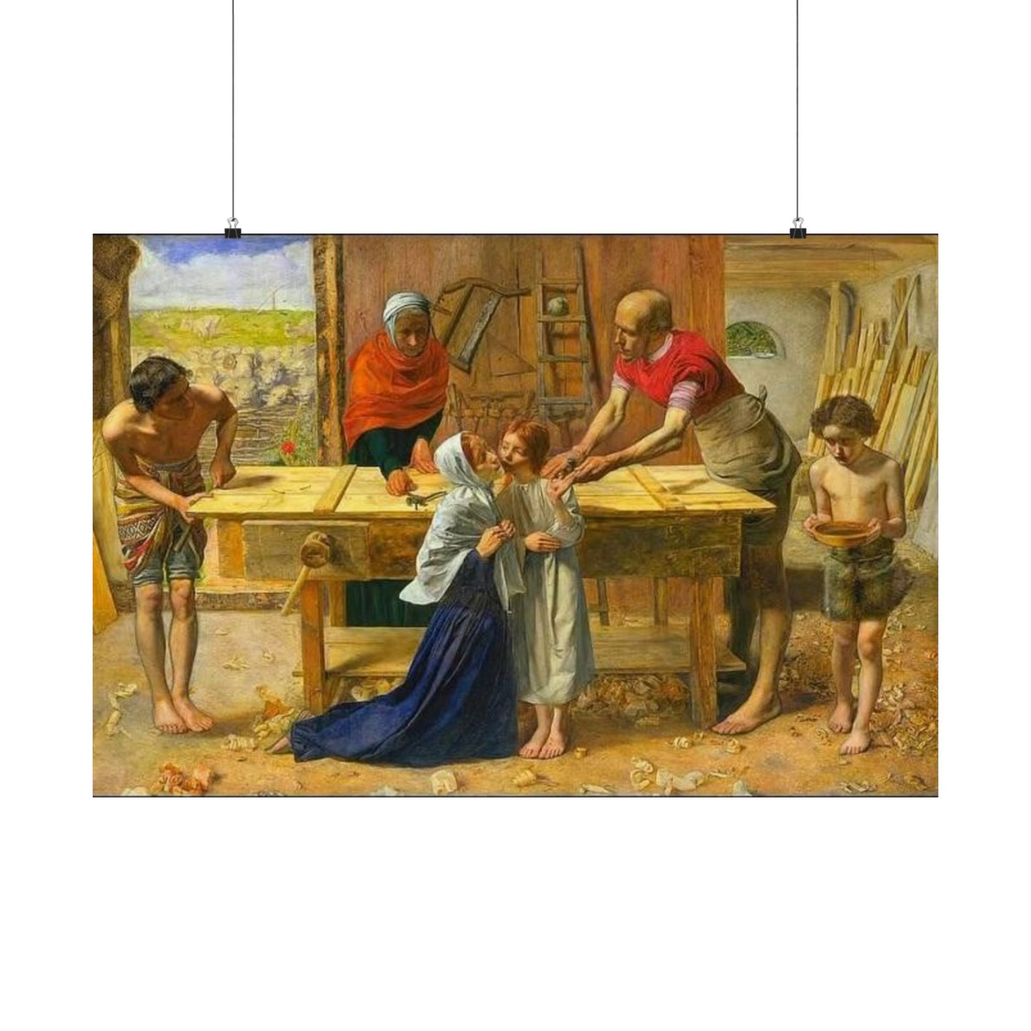 Satin Poster — Victorian Carpenter Family Art Print (210gsm)