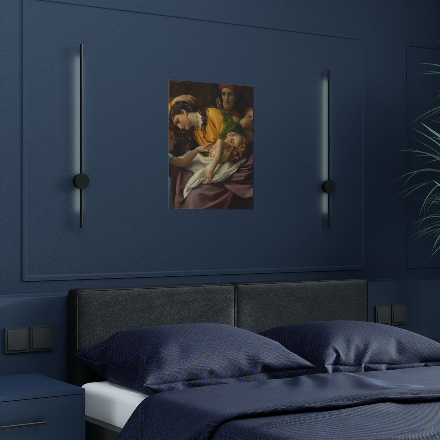 Classical Art Satin Poster – Mother and Child Neoclassical Print (300gsm)