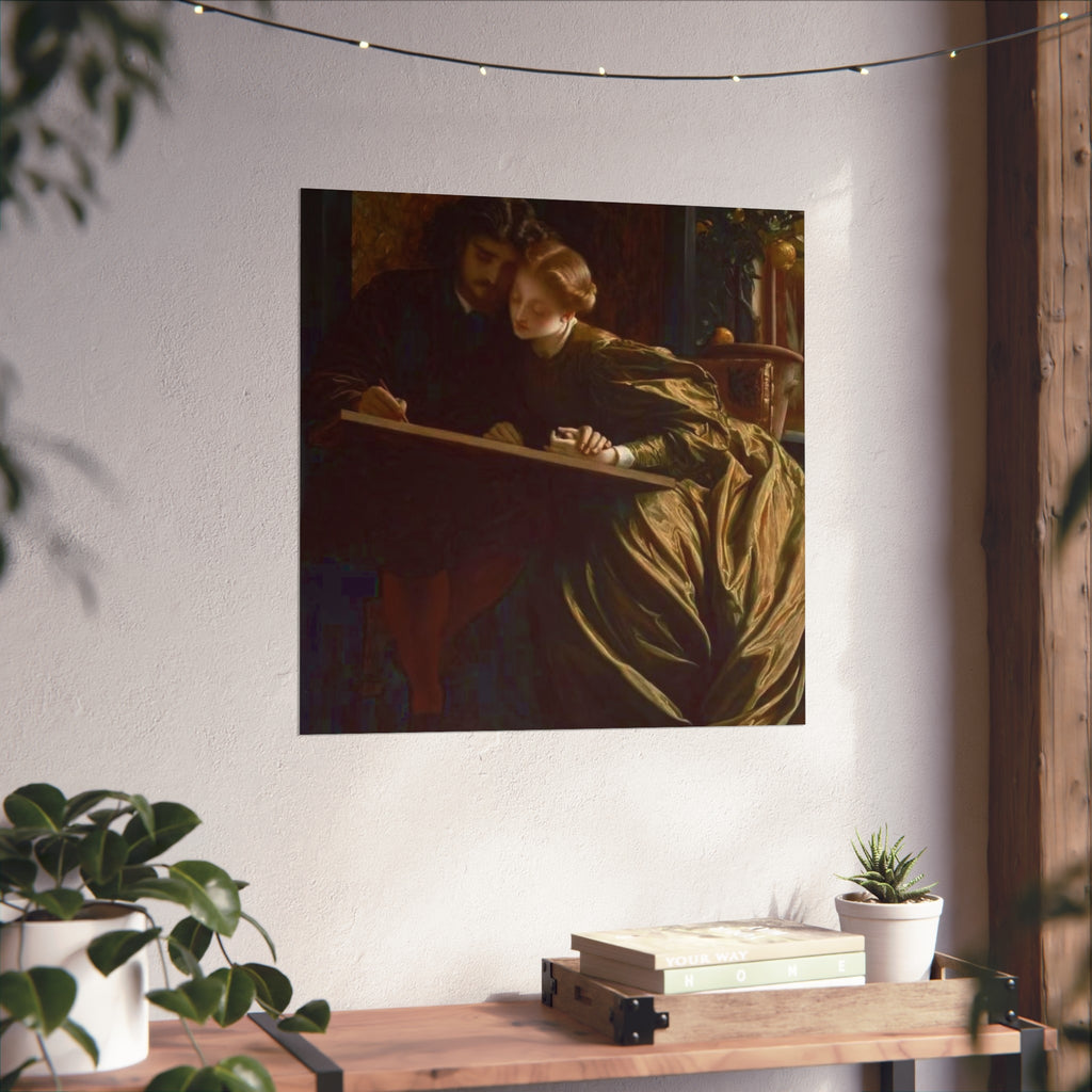 Fine Art Poster — Victorian Lovers Painting Wall Art Print