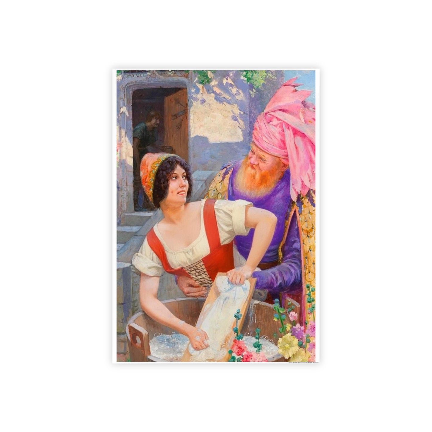 Vintage Romantic Art Poster — Classic Oil Painting Wall Print