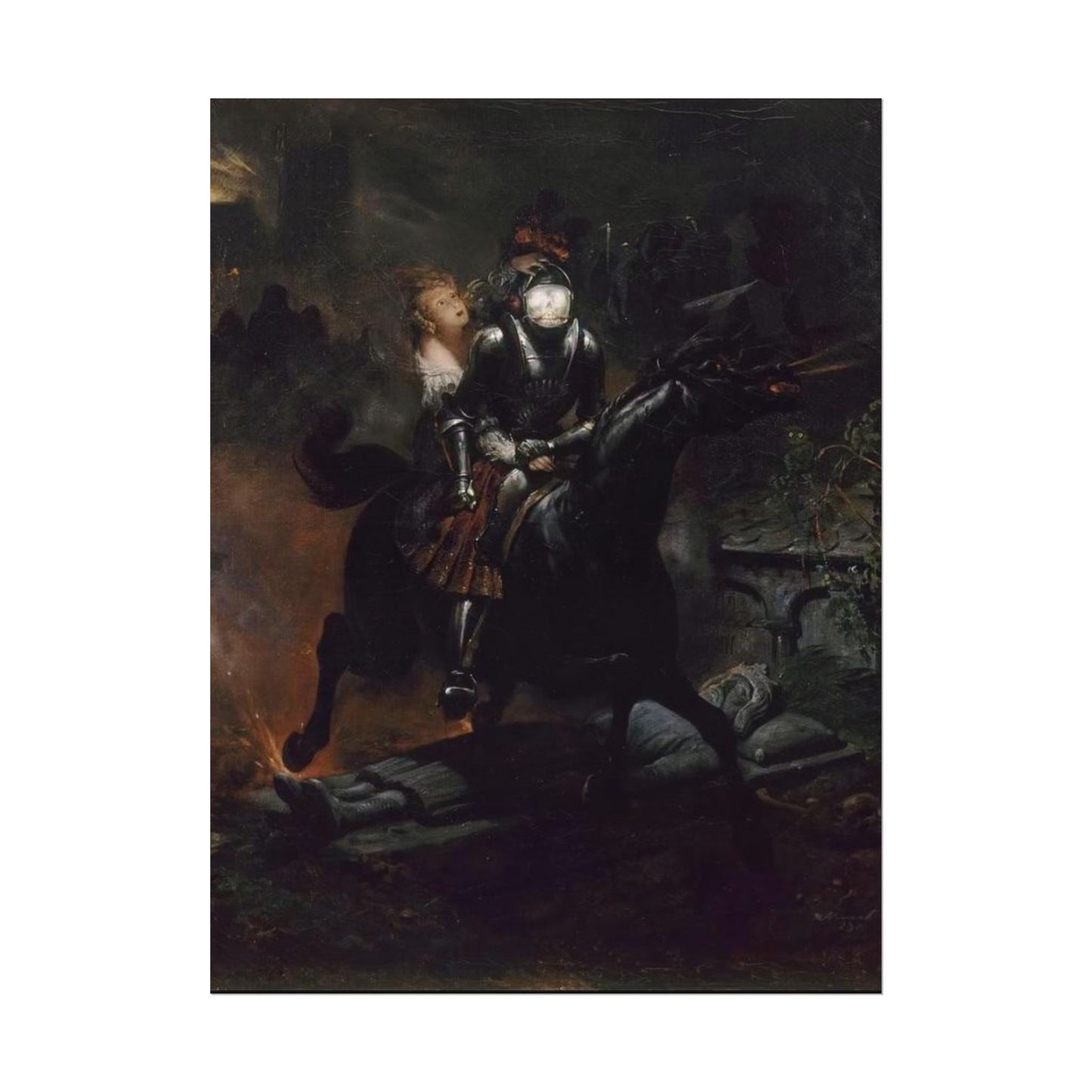 Medieval Knight Watercolor Poster