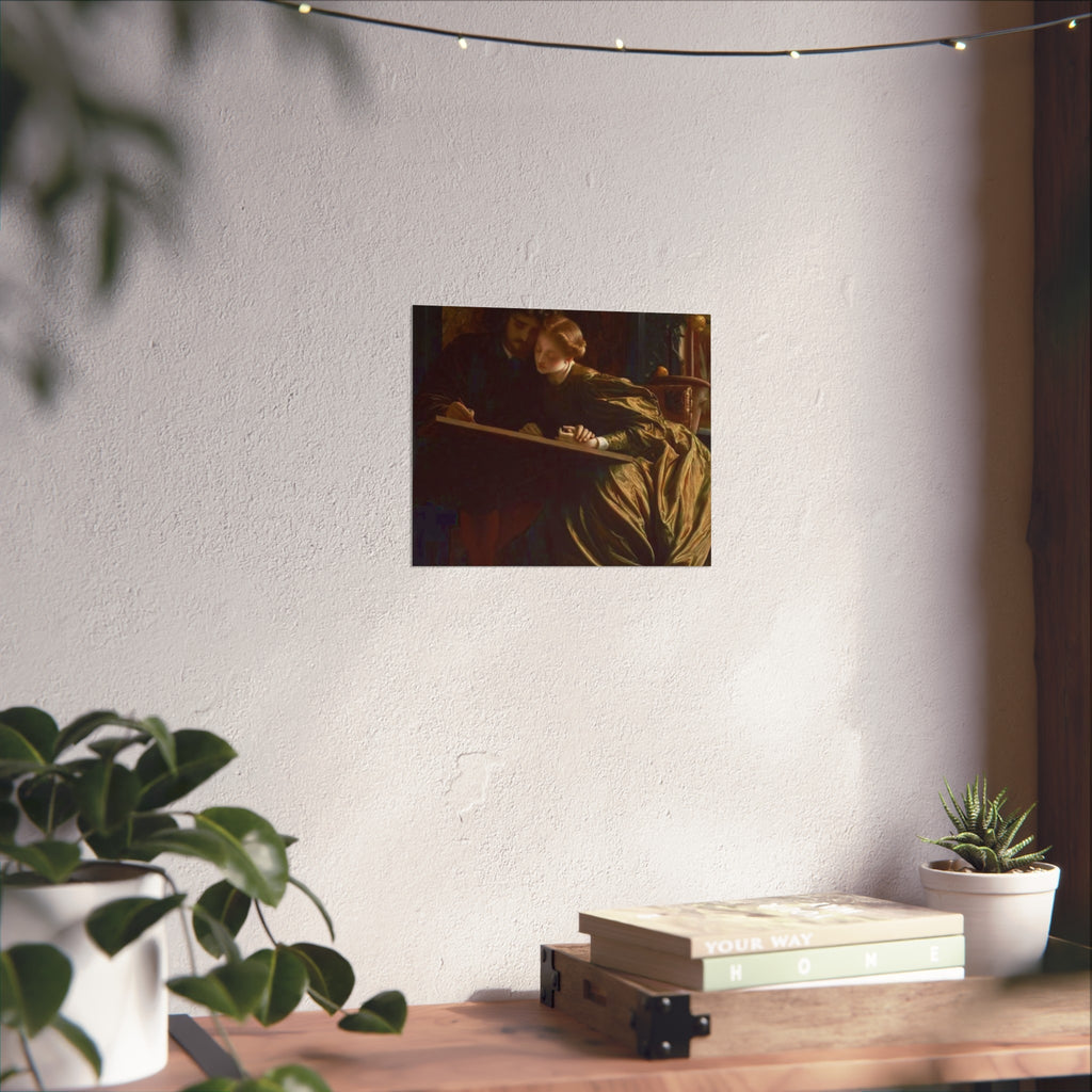 Fine Art Poster — Victorian Lovers Painting Wall Art Print