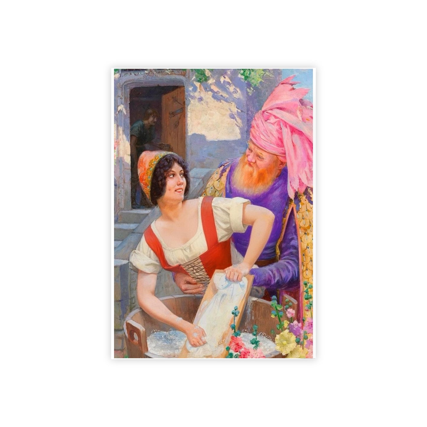Vintage Romantic Art Poster — Classic Oil Painting Wall Print