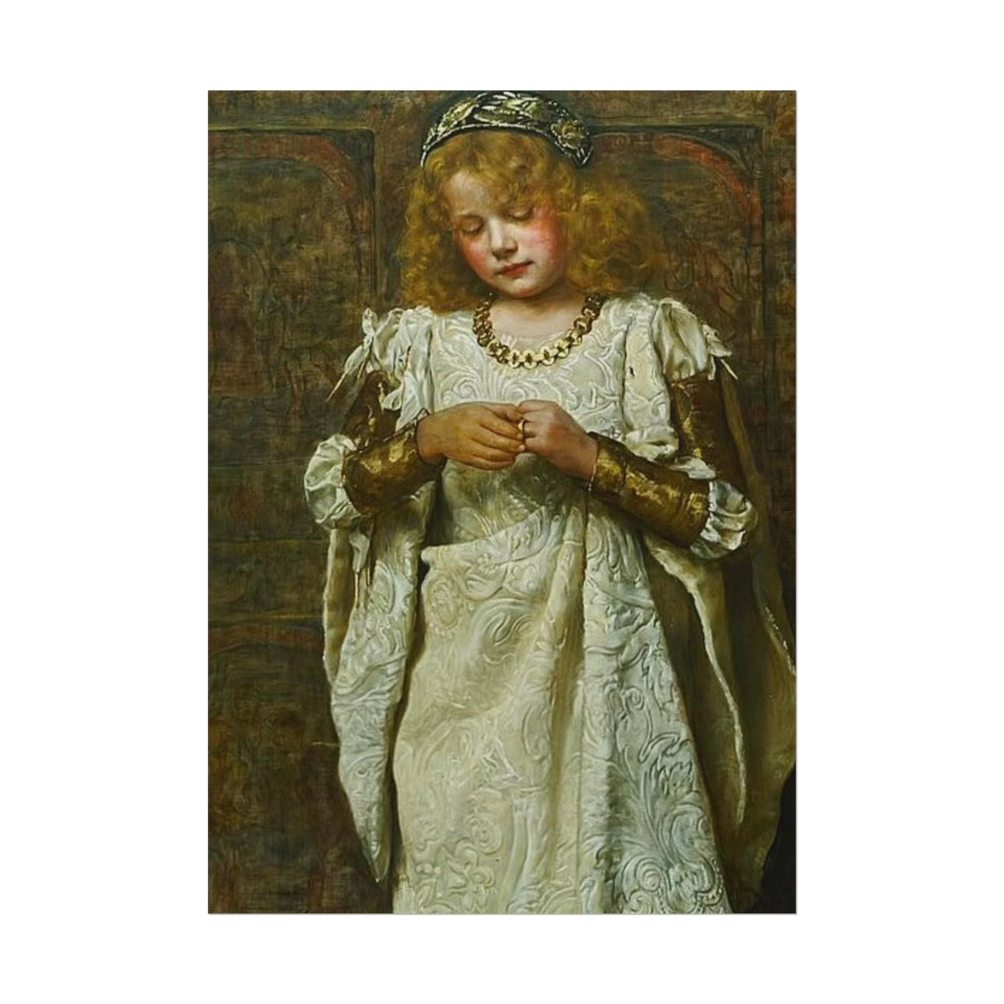 Vintage Watercolor Matte Poster — Victorian Girl Art Print