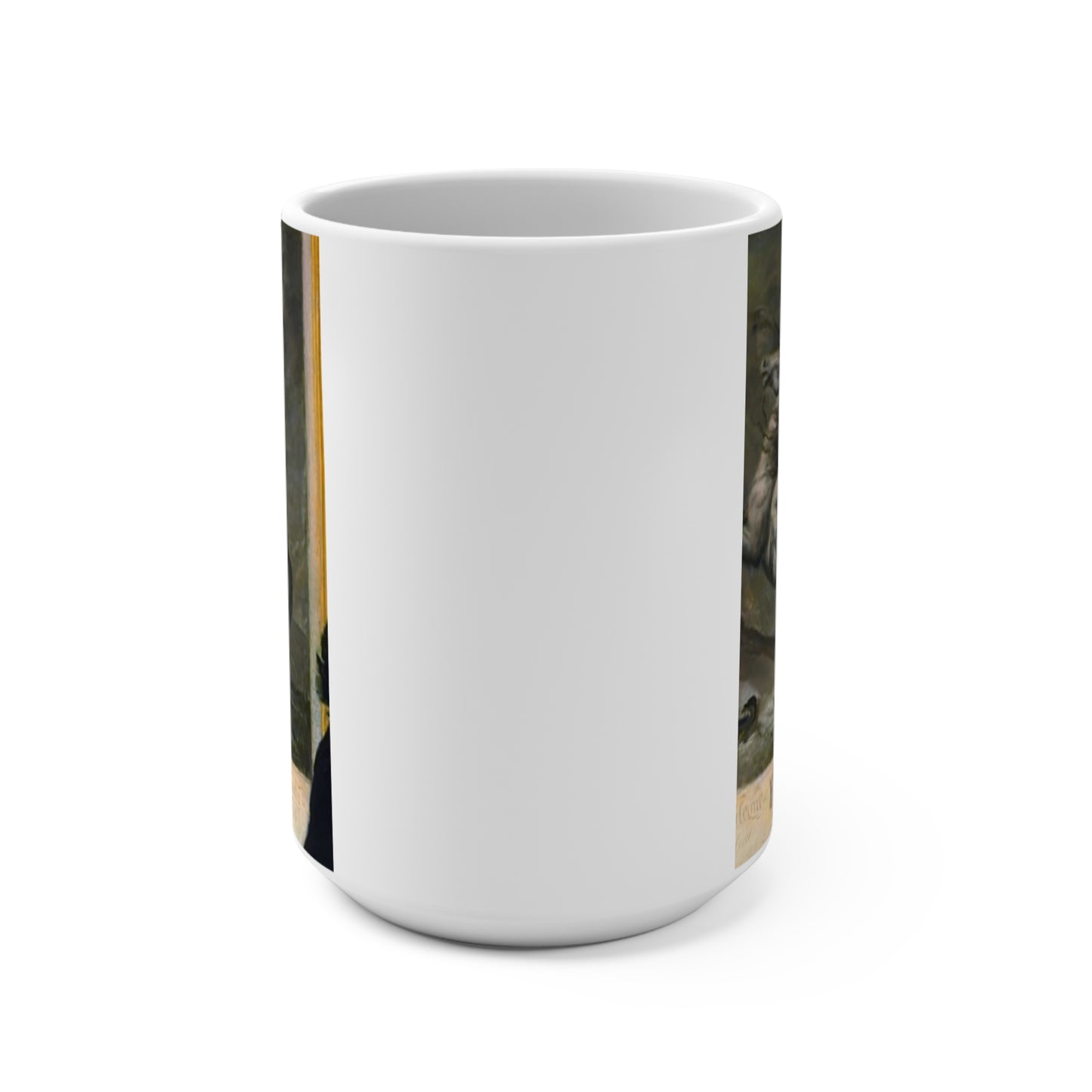 15oz Ceramic Mug — Classic Horse Rider Painting Coffee Cup