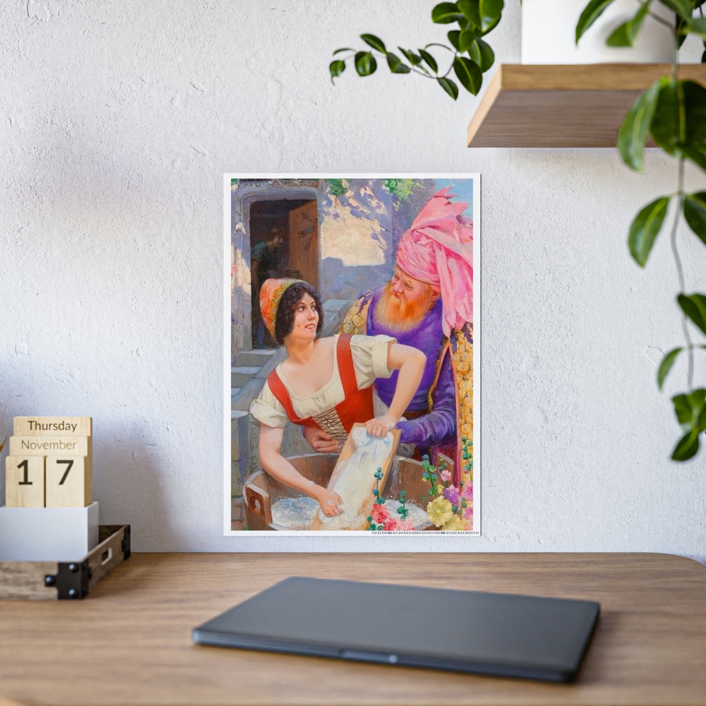 Vintage Romantic Art Poster — Classic Oil Painting Wall Print