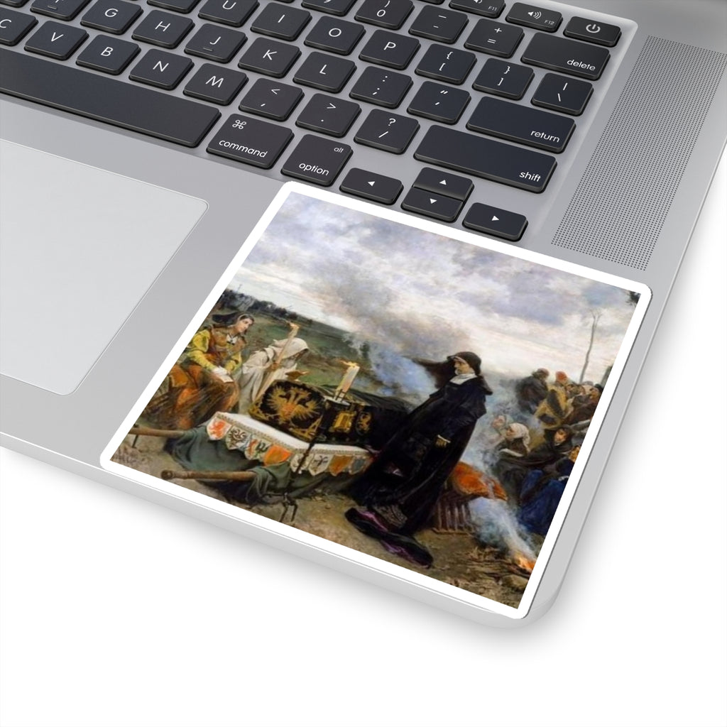Historical Painting Kiss-Cut Sticker — Religious Ceremony Art Decal