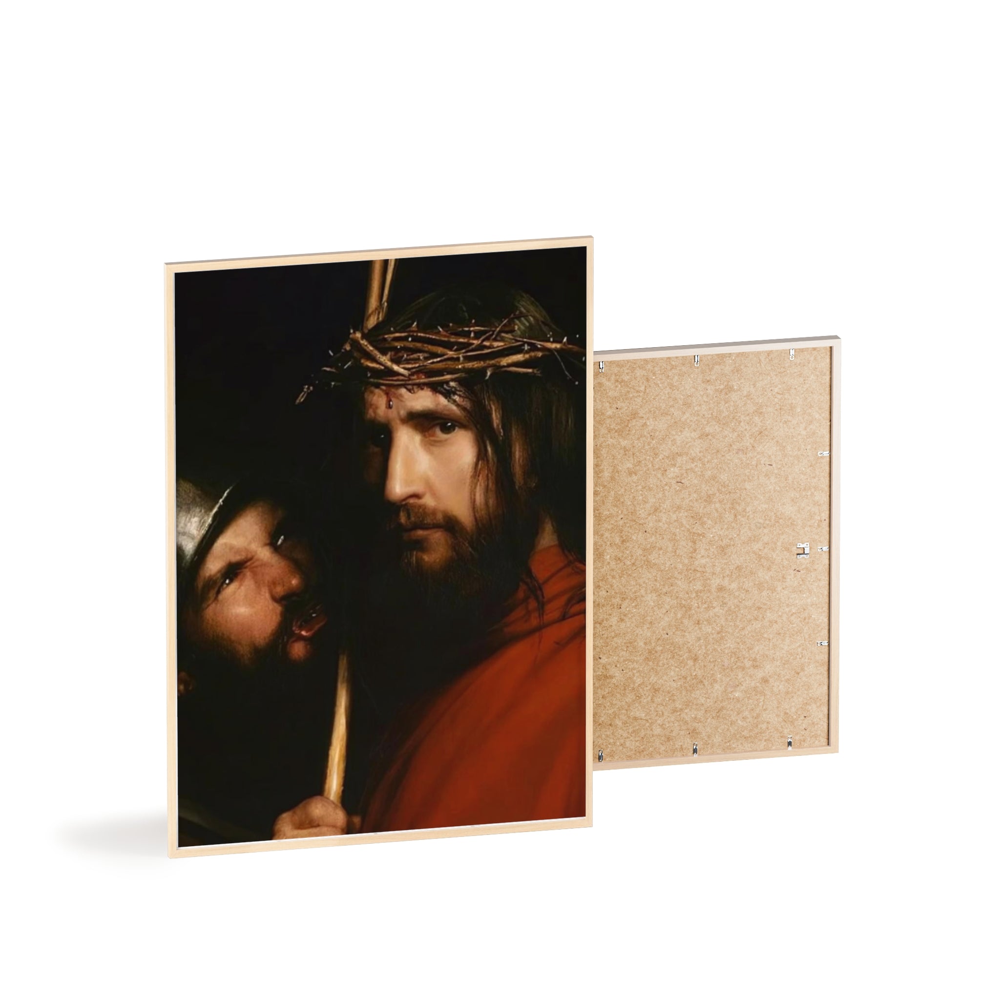 Framed Religious Art Poster — Jesus with Crown of Thorns Wall Print