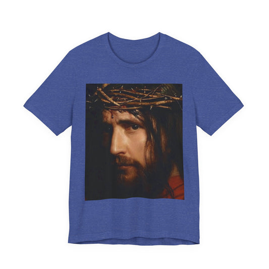 Jesus Portrait T‑Shirt — Crown of Thorns Christian Tee for Faith & Worship