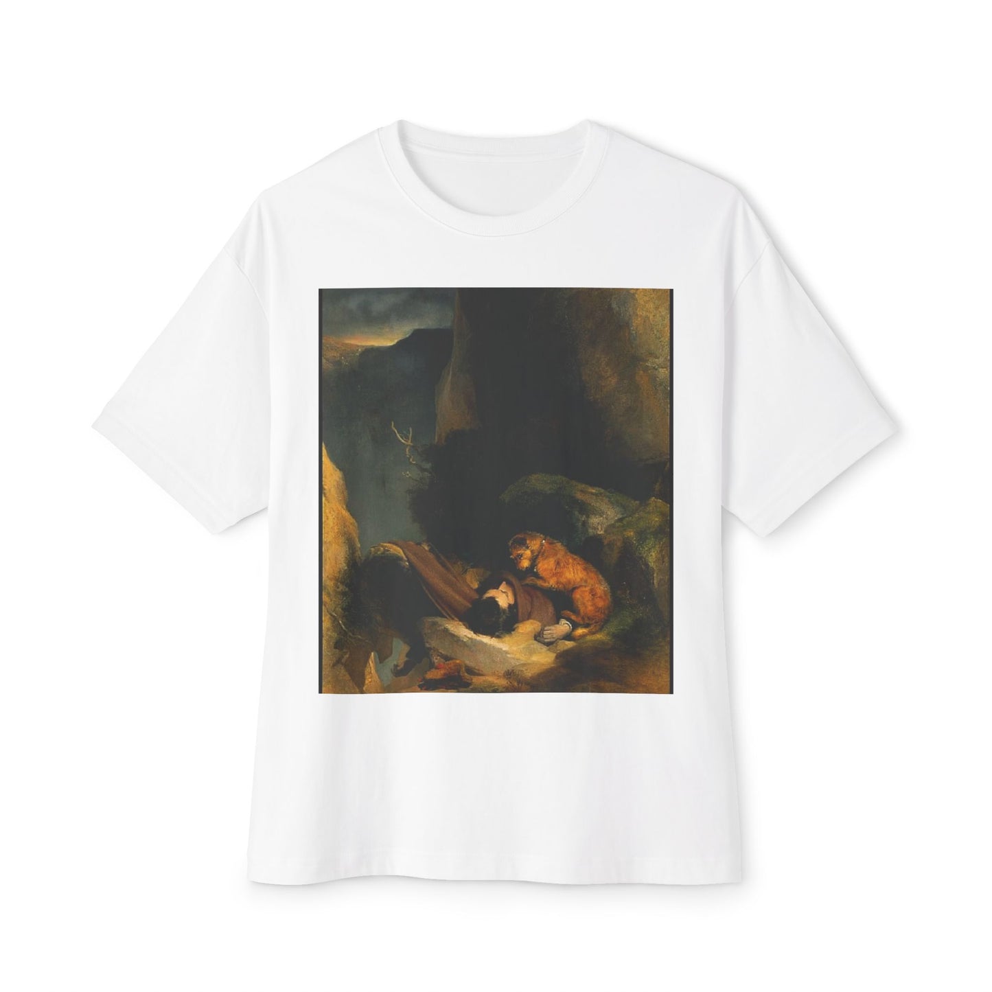 Artistic Vintage Painting Tee — Baroque Landscape Print