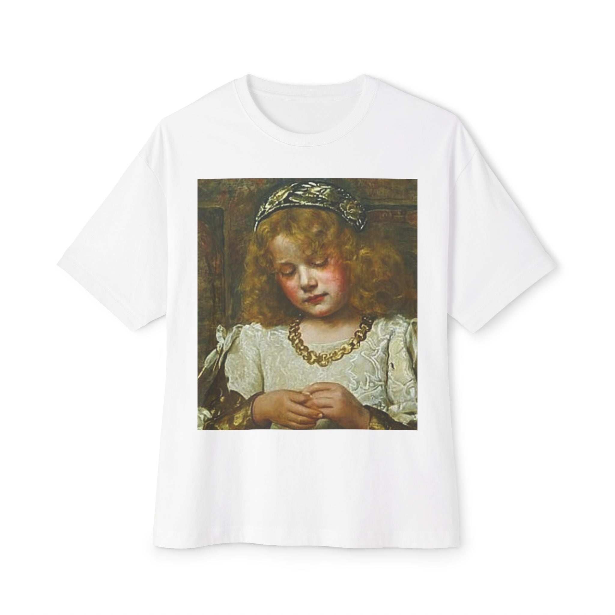 Boxy Tee — Vintage Cherub Portrait Graphic T-Shirt