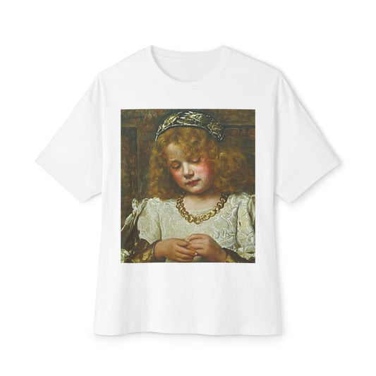 Boxy Tee — Vintage Cherub Portrait Graphic T-Shirt