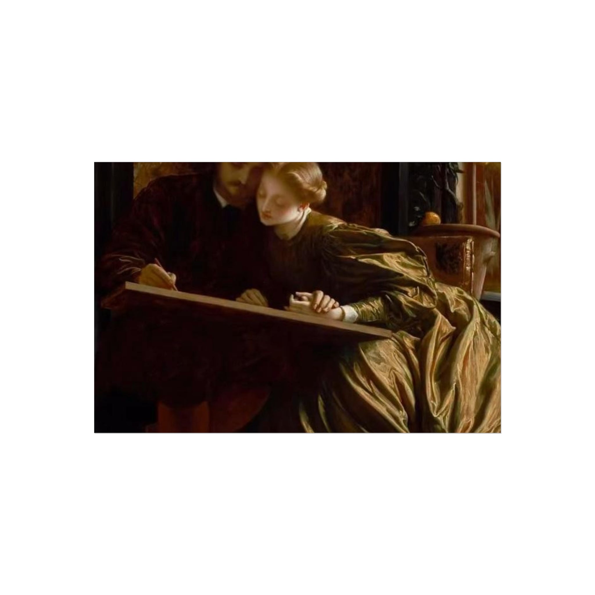 Fine Art Poster — Victorian Lovers Painting Wall Art Print