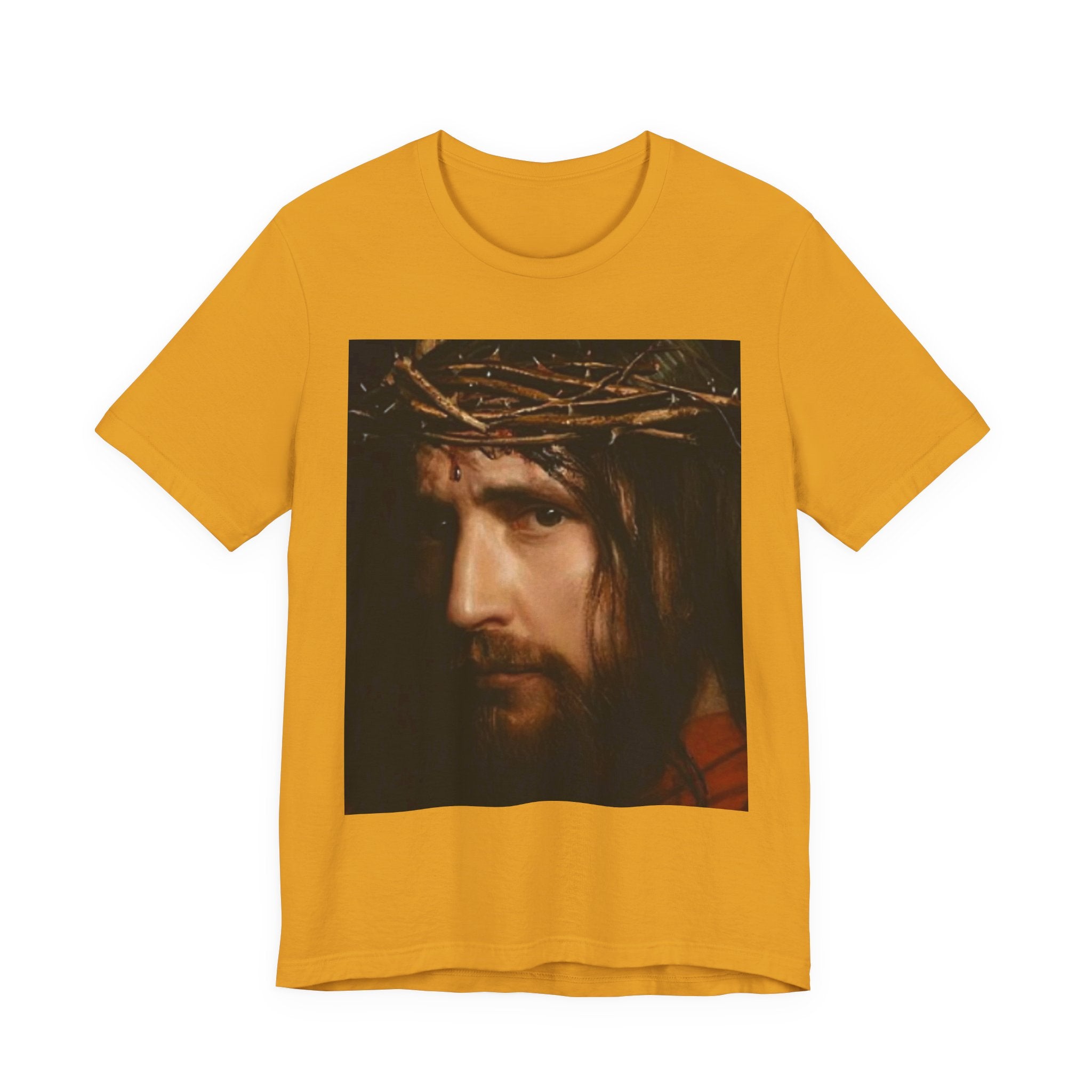 Jesus Portrait T‑Shirt — Crown of Thorns Christian Tee for Faith & Worship
