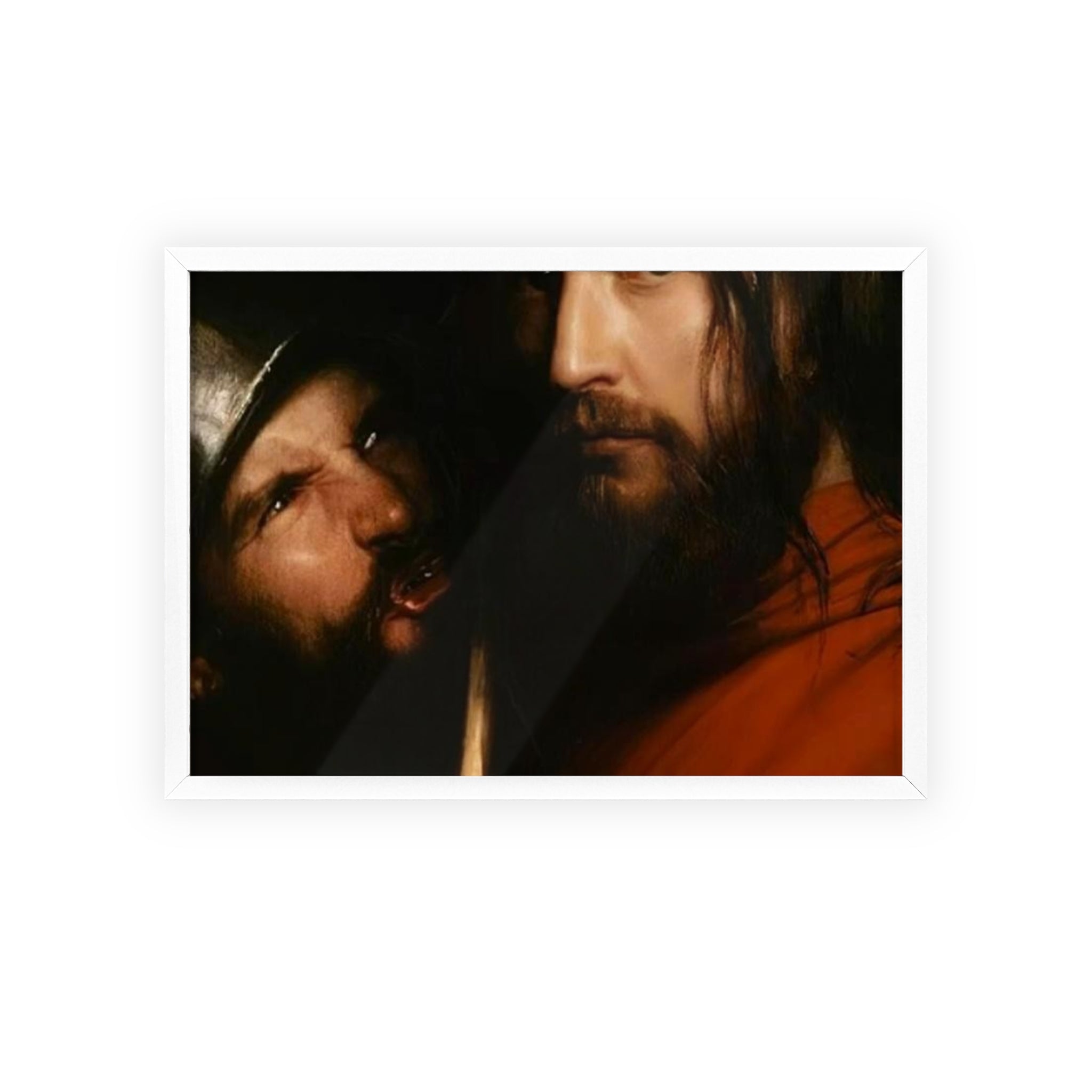 Framed Religious Art Poster — Jesus with Crown of Thorns Wall Print