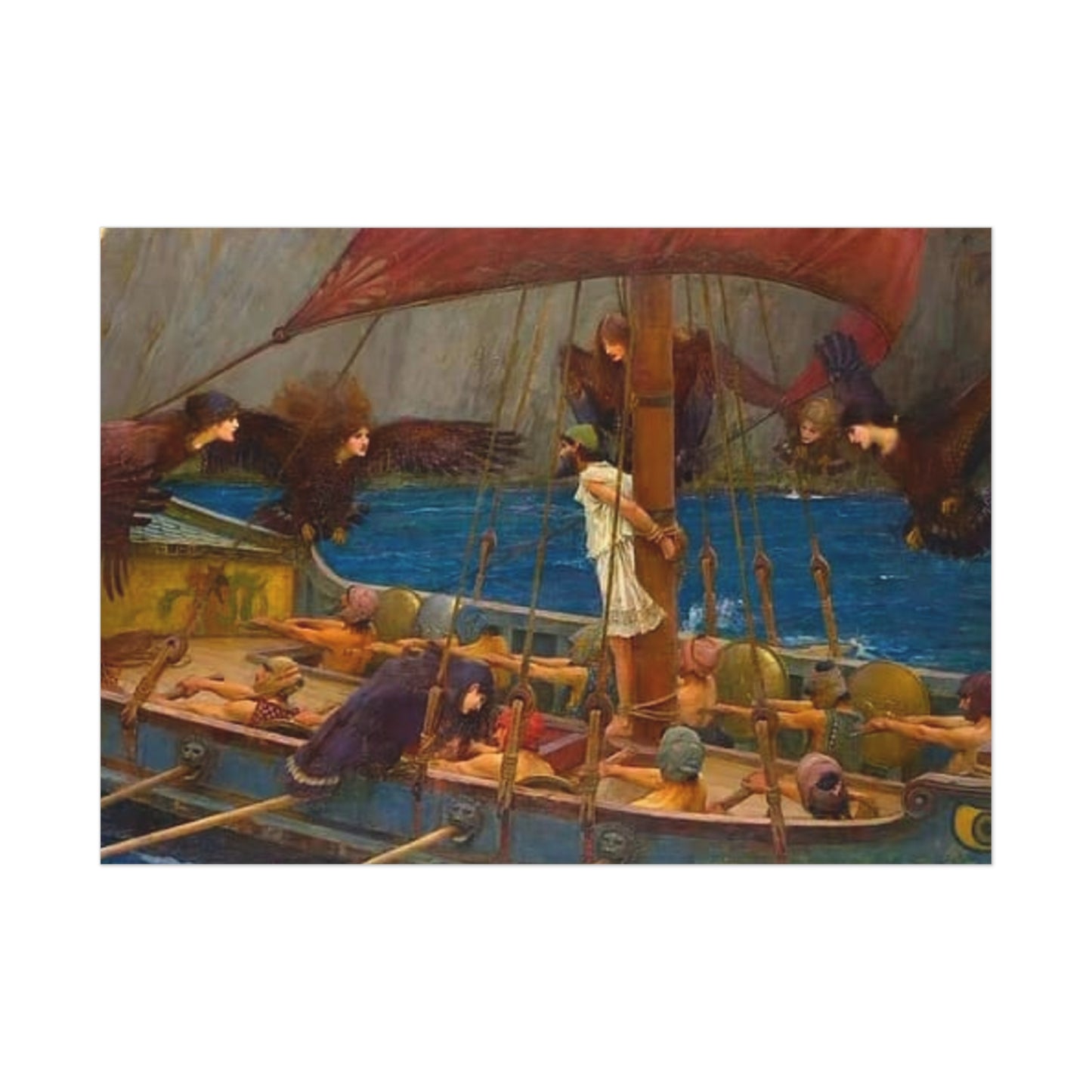 Vintage Sailing Art Poster — William Turner Style Nautical Print