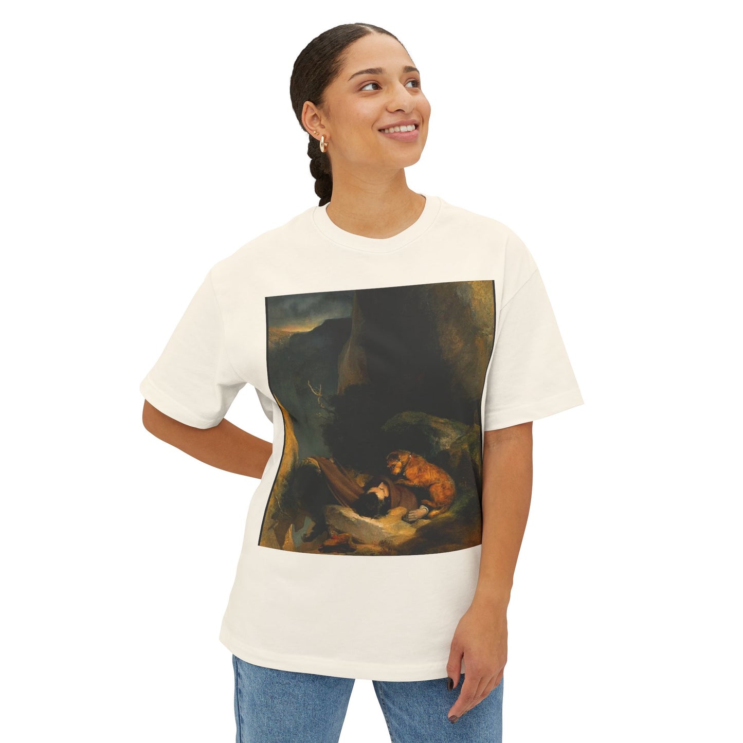 Artistic Vintage Painting Tee — Baroque Landscape Print