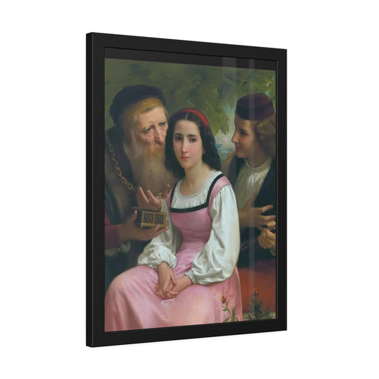 Framed Romantic Vintage Portrait Poster — Classical Oil Painting Wall Art