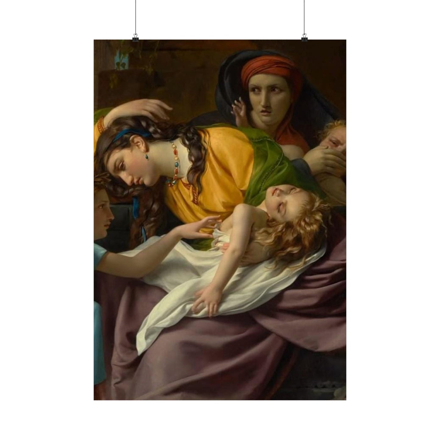 Classical Art Satin Poster – Mother and Child Neoclassical Print (300gsm)