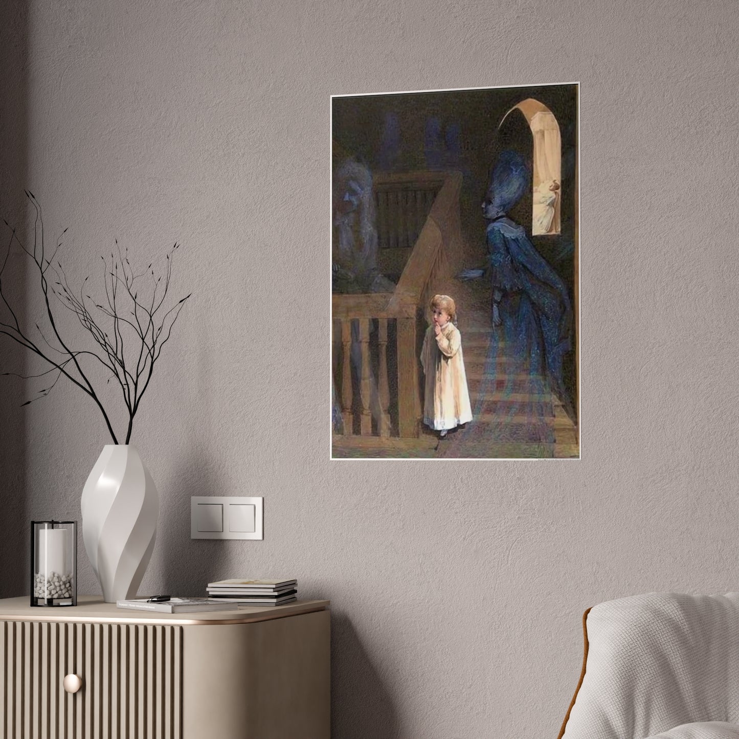 Victorian Ghost Child Poster — Vintage Haunting Art Print