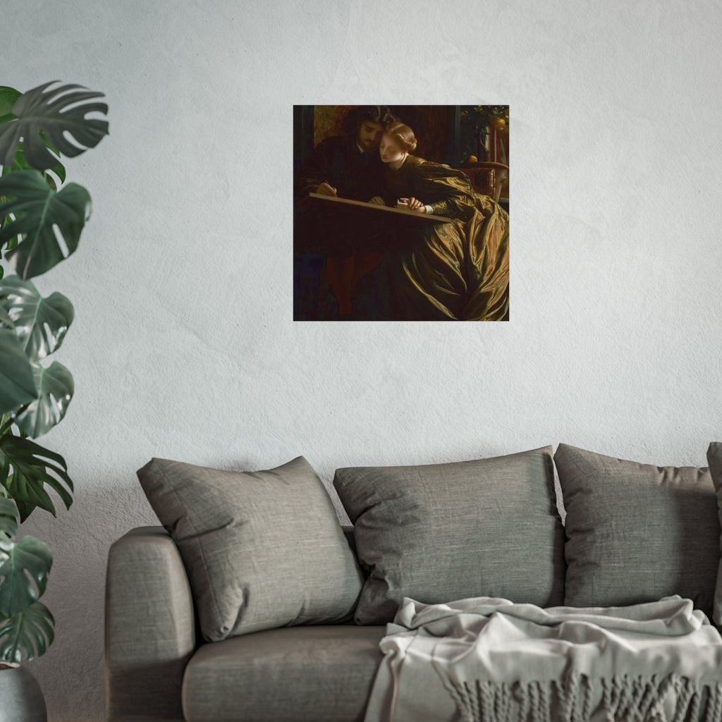 Fine Art Poster — Victorian Lovers Painting Wall Art Print