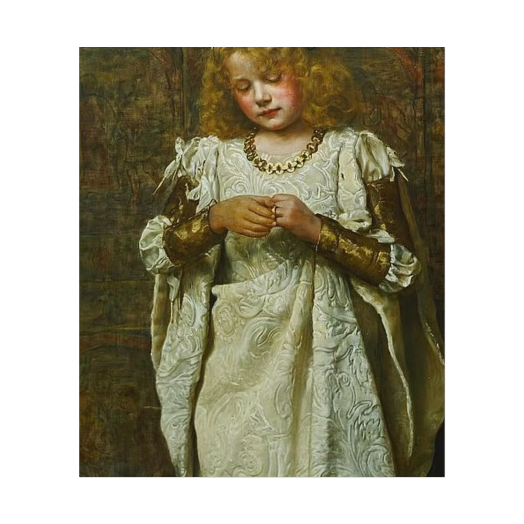Vintage Watercolor Matte Poster — Victorian Girl Art Print
