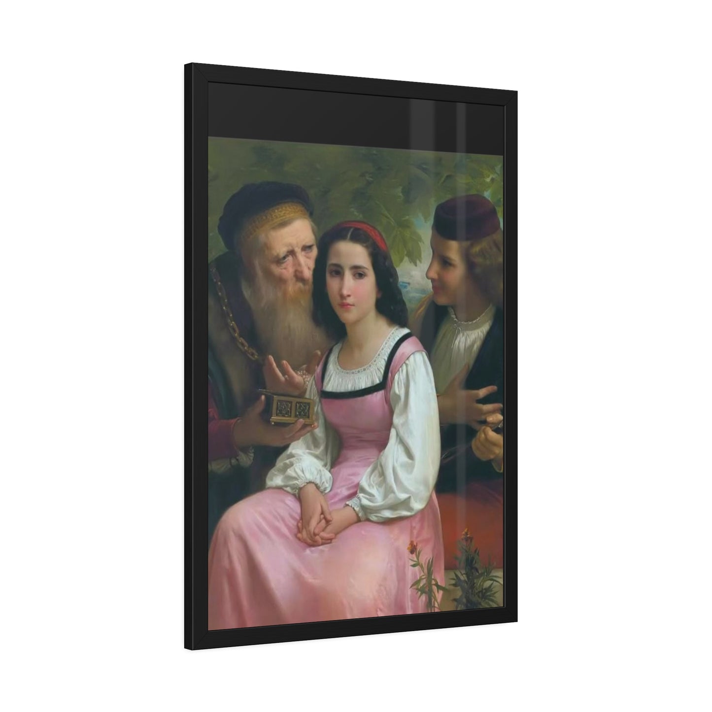 Framed Romantic Vintage Portrait Poster — Classical Oil Painting Wall Art