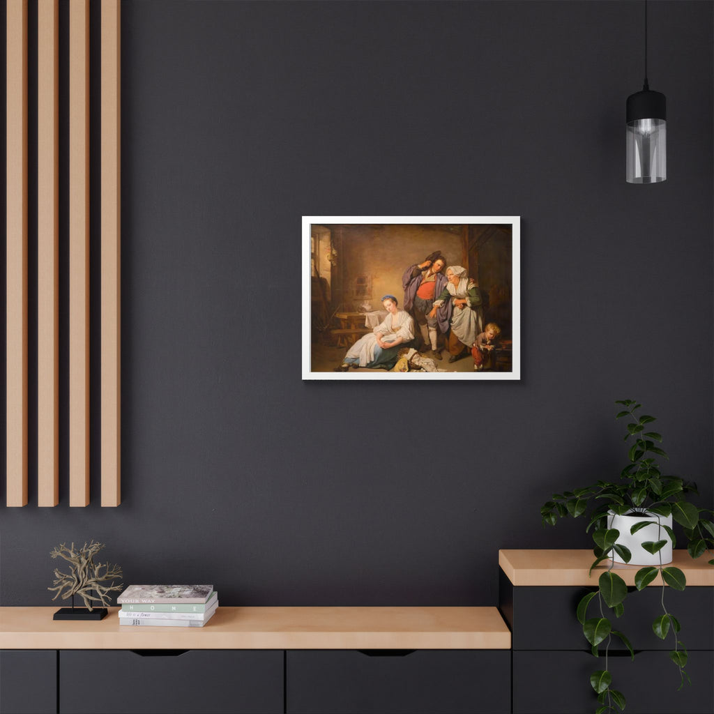 Framed Poster — Vintage Genre Painting Reproduction