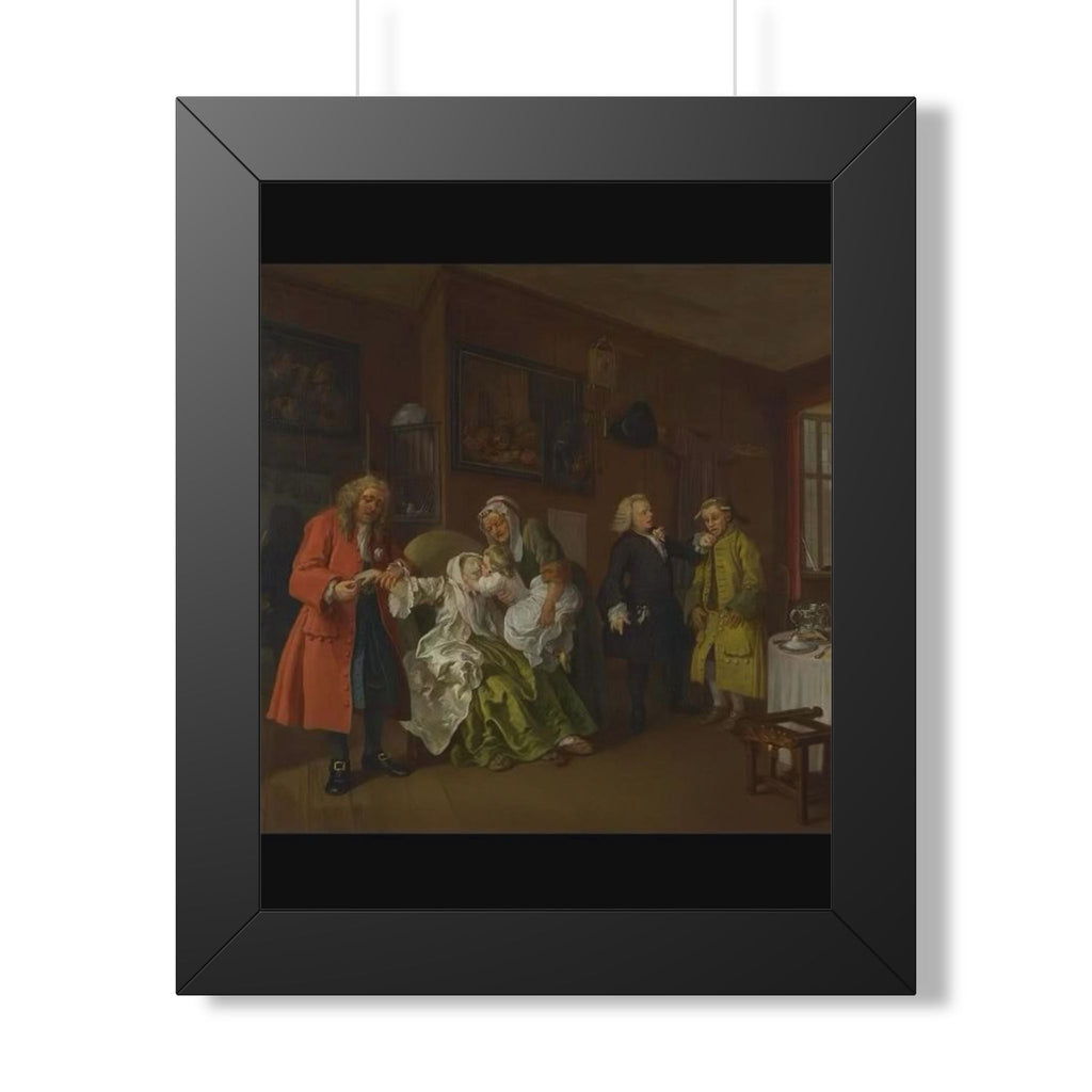 Framed Poster – Vintage 18th-Century Interior Scene Art Print