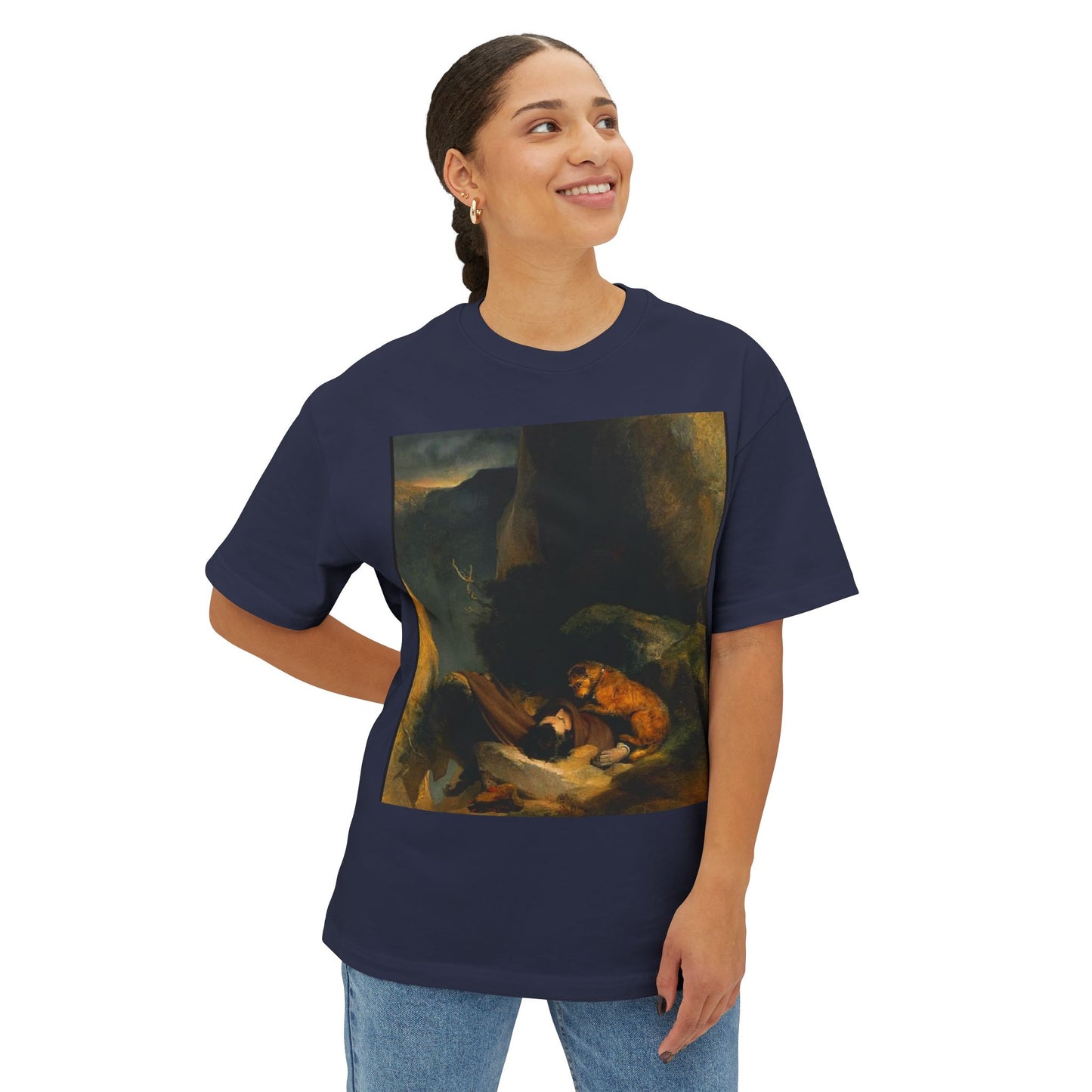 Artistic Vintage Painting Tee — Baroque Landscape Print