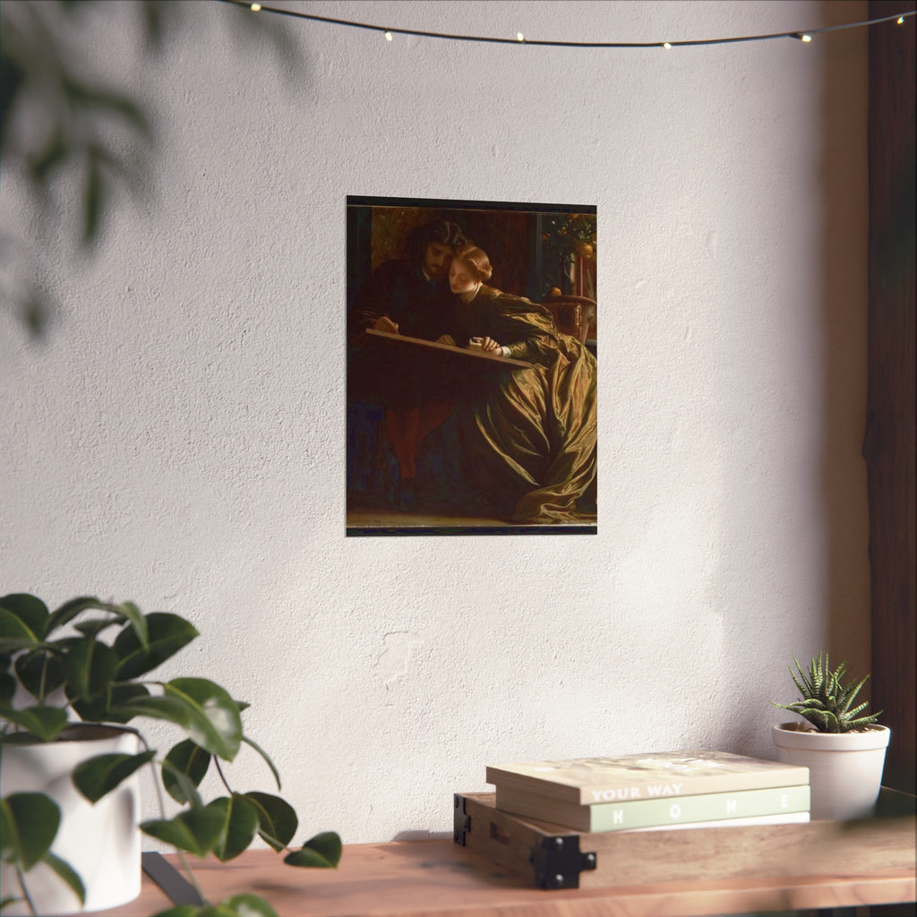 Fine Art Poster — Victorian Lovers Painting Wall Art Print