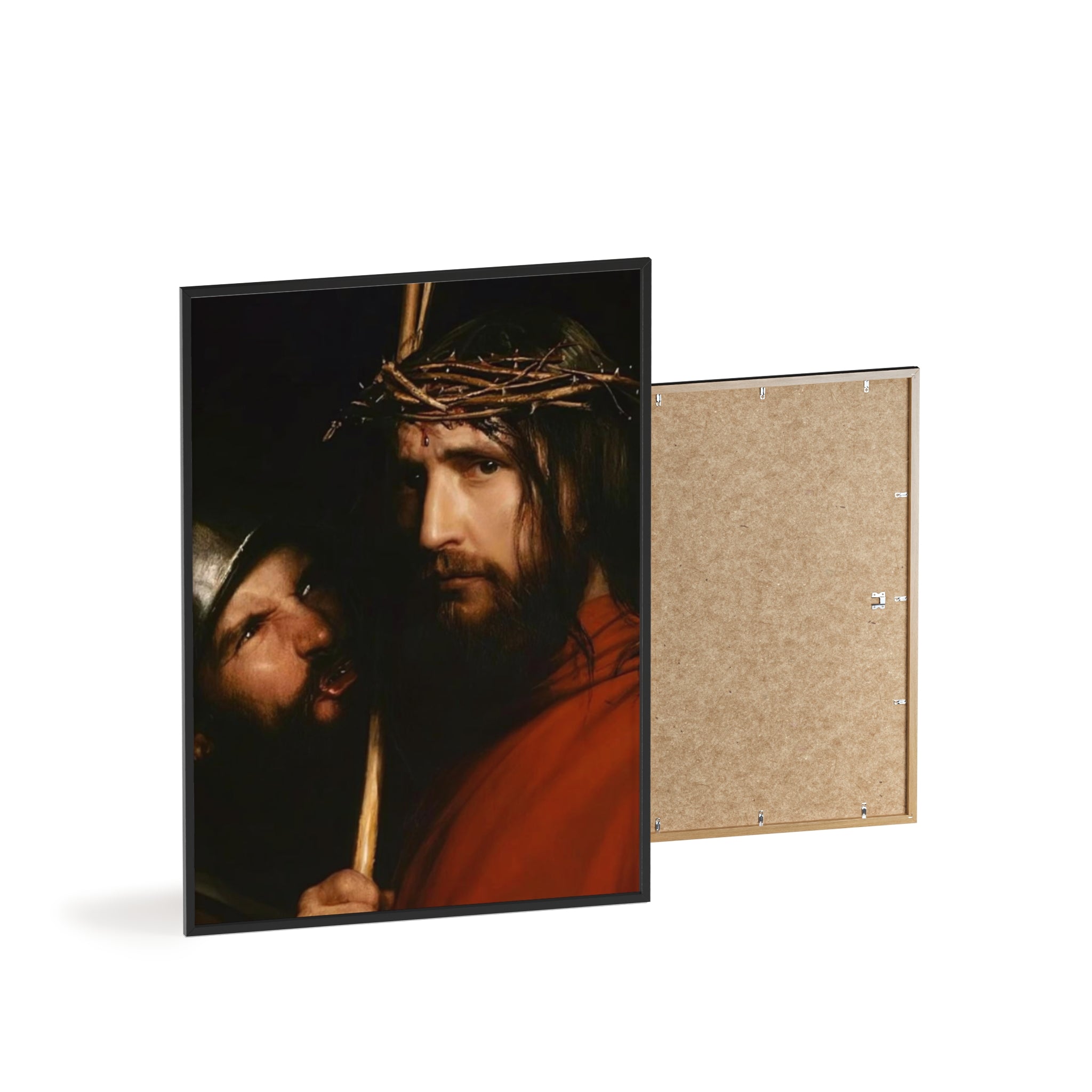 Framed Religious Art Poster — Jesus with Crown of Thorns Wall Print
