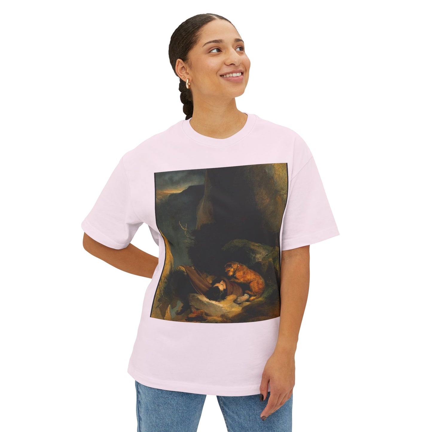 Artistic Vintage Painting Tee — Baroque Landscape Print