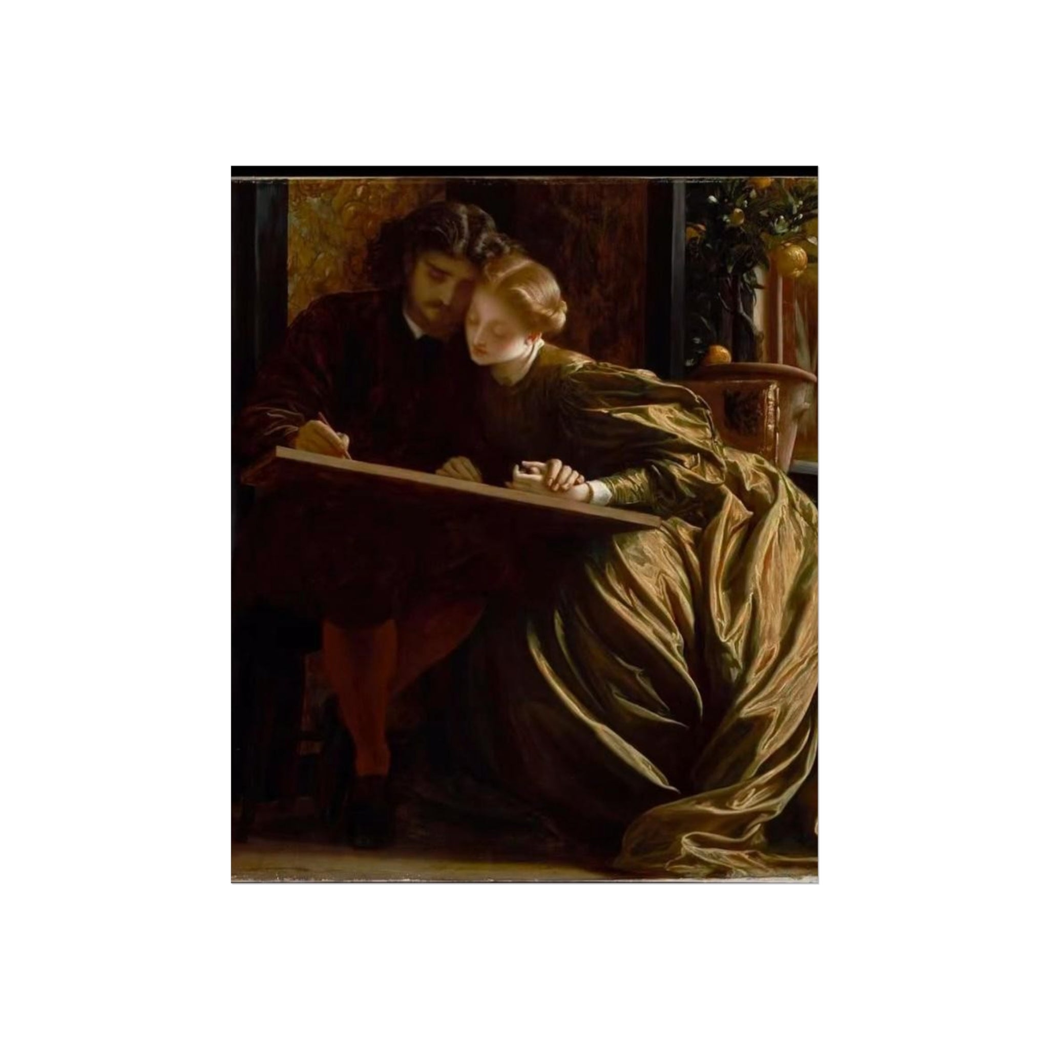 Fine Art Poster — Victorian Lovers Painting Wall Art Print