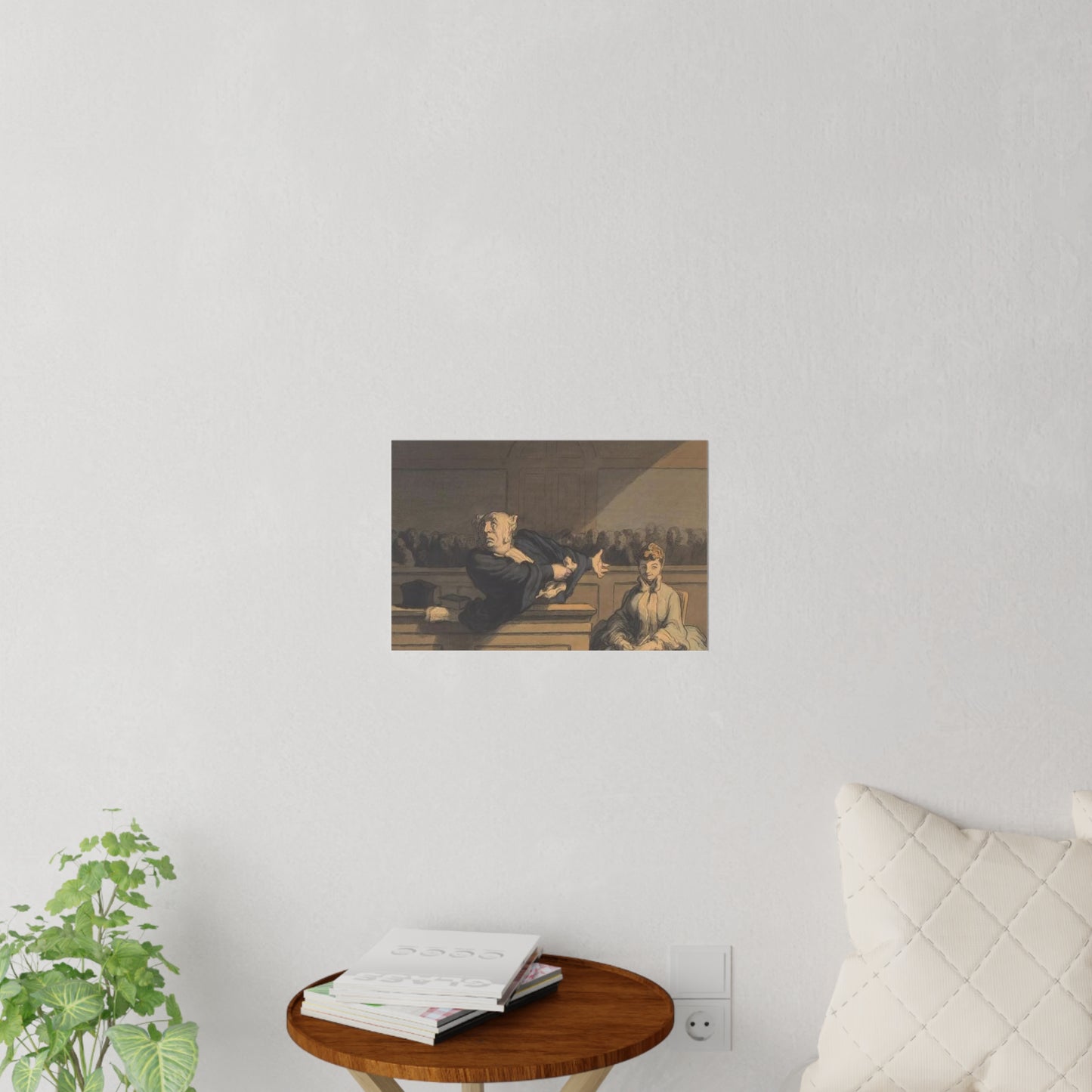 Courtroom Drama Wall Decal — Vintage Legal Art Print