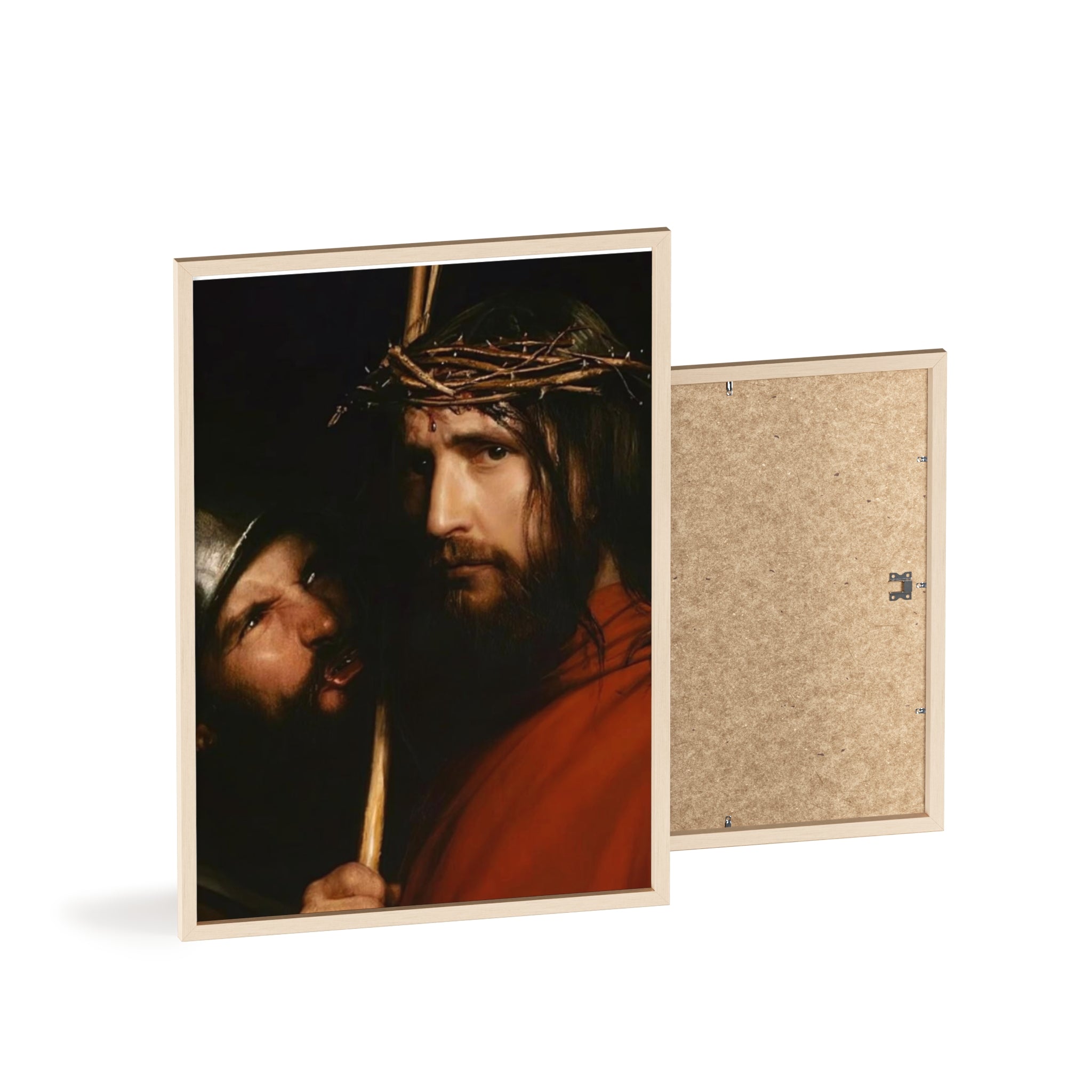 Framed Religious Art Poster — Jesus with Crown of Thorns Wall Print