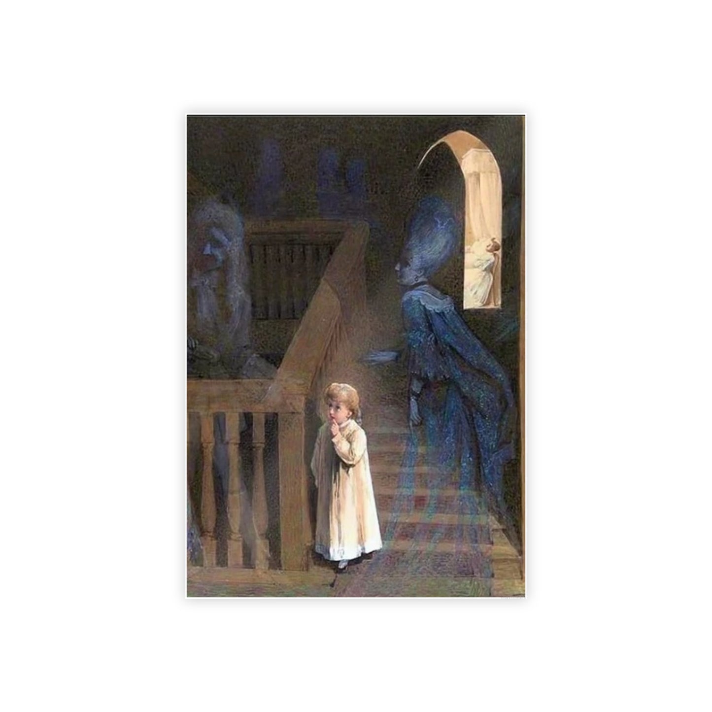Victorian Ghost Child Poster — Vintage Haunting Art Print