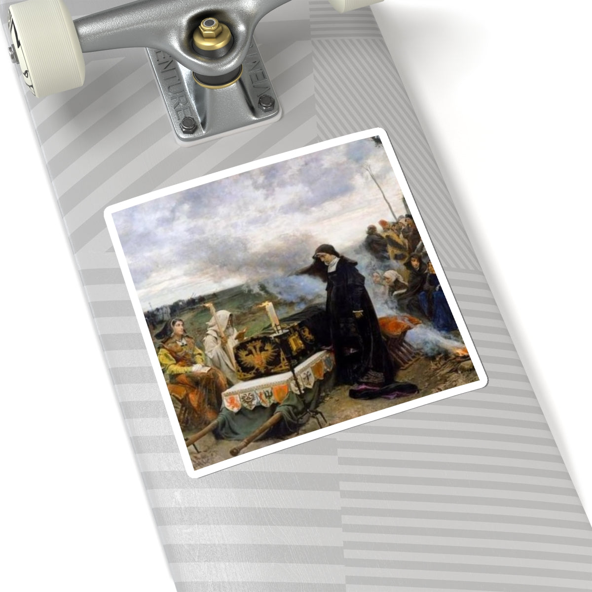 Historical Painting Kiss-Cut Sticker — Religious Ceremony Art Decal