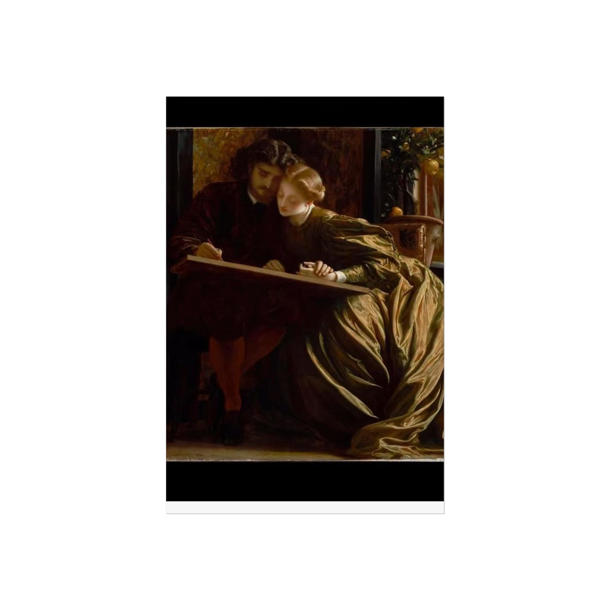 Fine Art Poster — Victorian Lovers Painting Wall Art Print