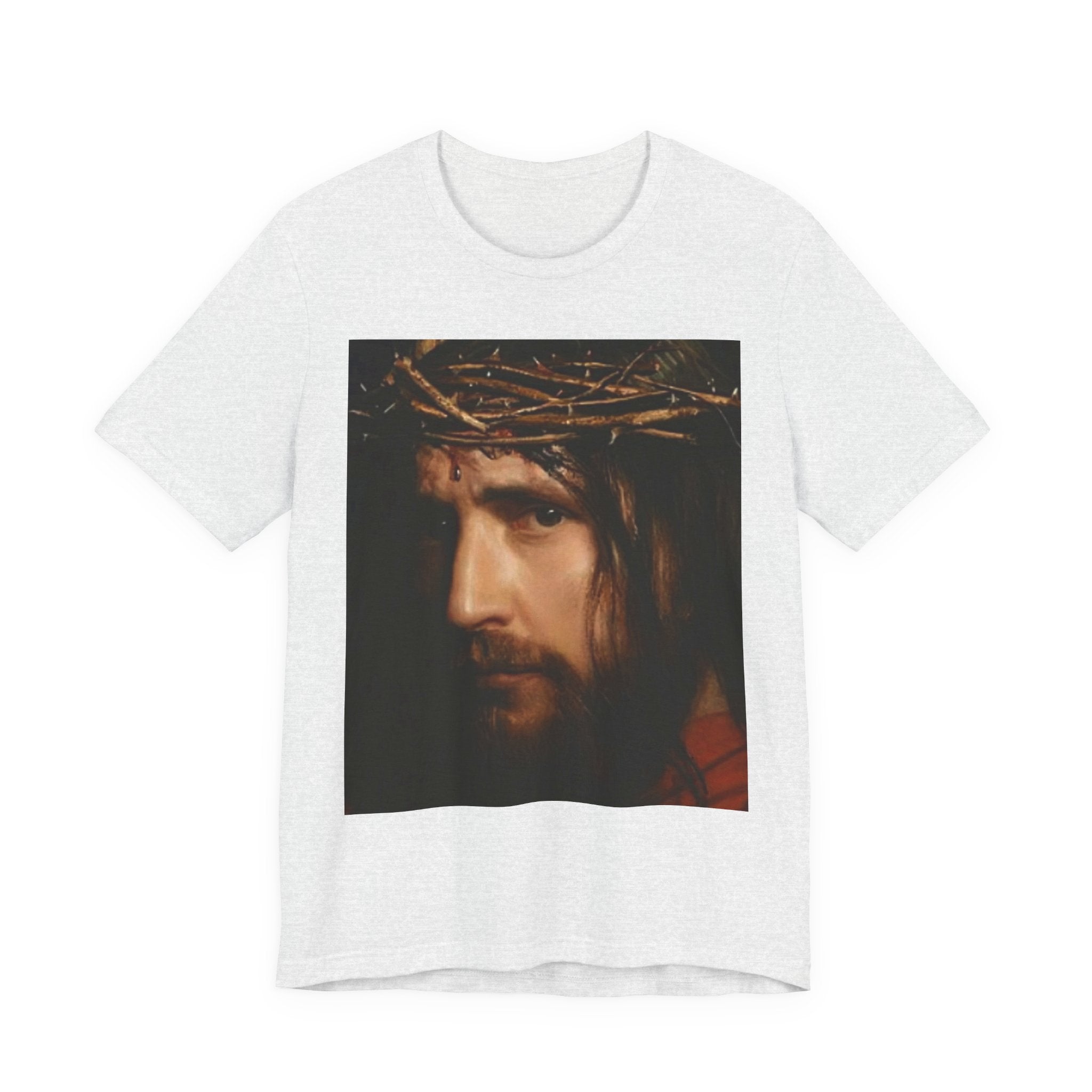 Jesus Portrait T‑Shirt — Crown of Thorns Christian Tee for Faith & Worship
